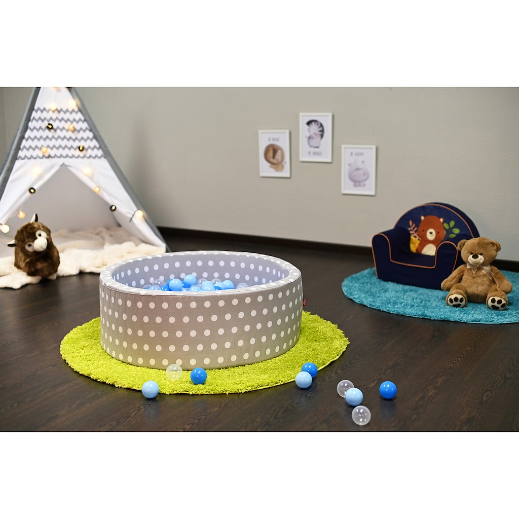 Knorrtoys® Bällebad »Soft, Grey White Dots«