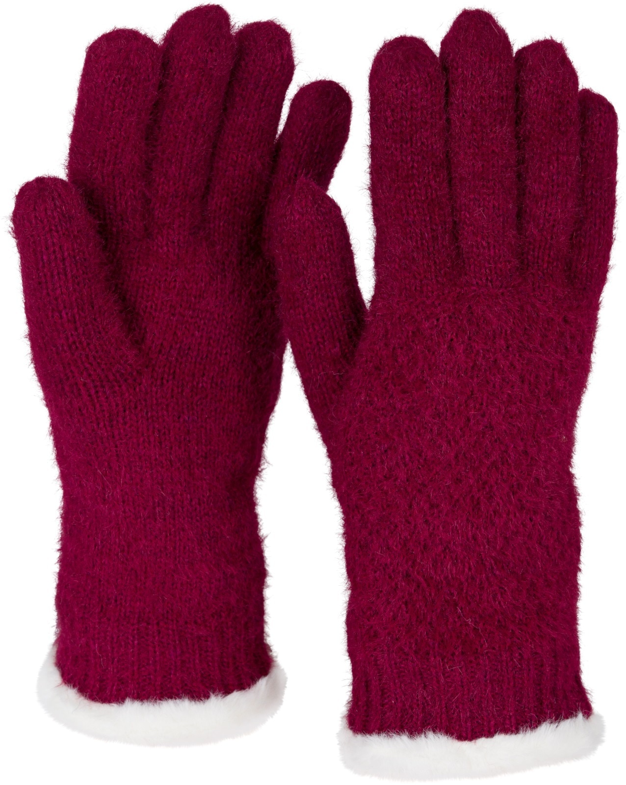 styleBREAKER Strickhandschuhe "Strickhandschuhe mit Reiskornmuster und Fleece" 2 Stk.