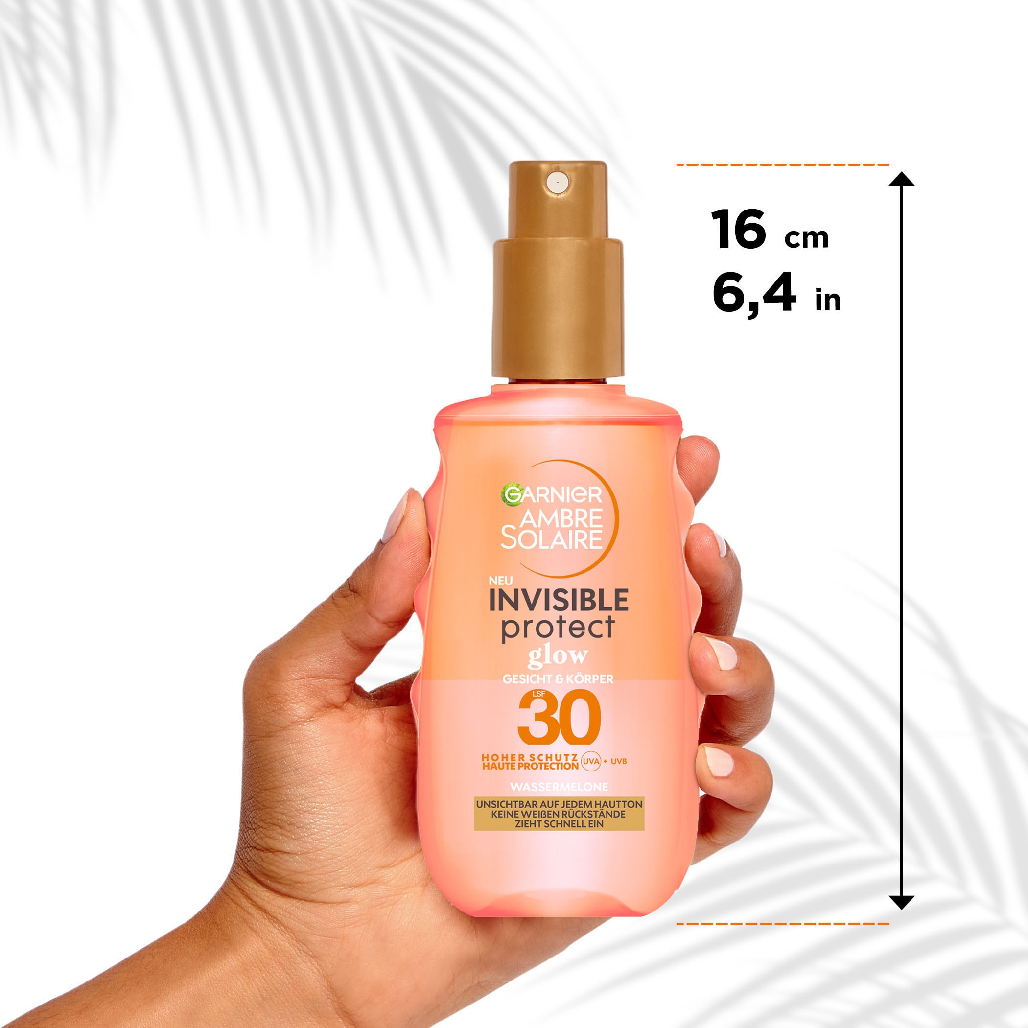 GARNIER Sonnenschutzspray »Invisible Protect Glow LSF30«, mit hoher Transparenz