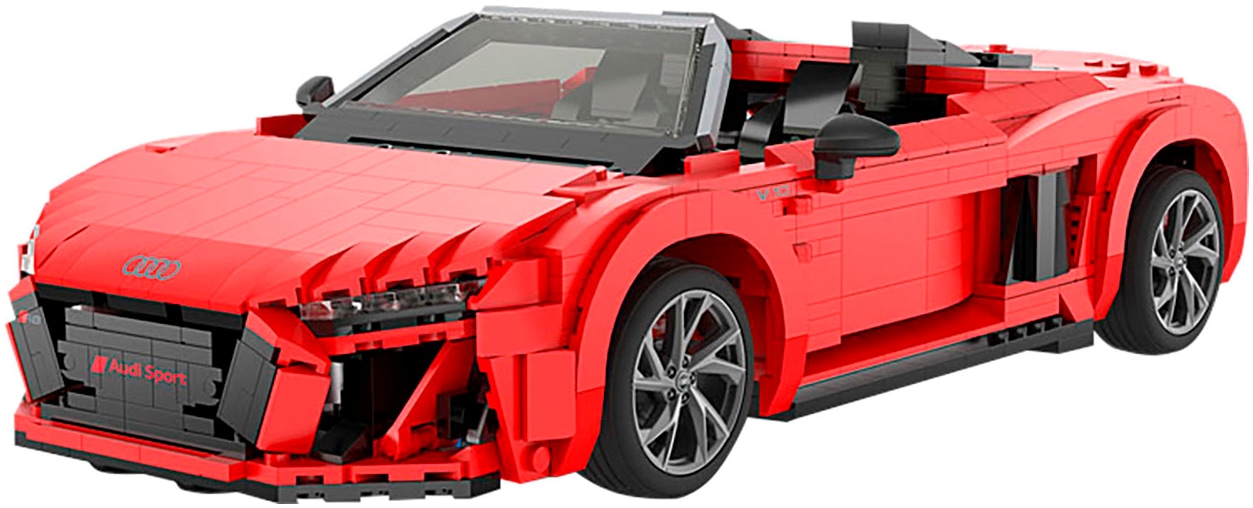 Jamara Konstruktions-Spielset »Audi R8 Spyder 1:14 rot Bricks«, (1440 St.), Maßstab 1:14, offiziell lizensiert