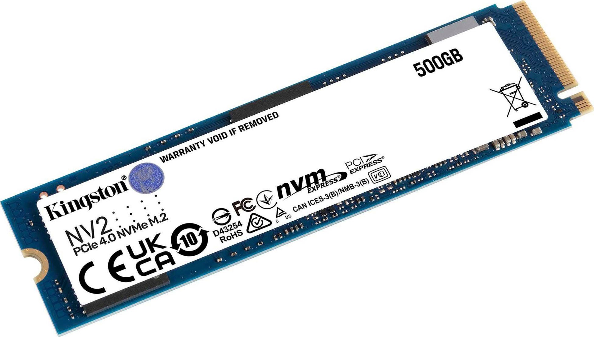 Kingston interne SSD »NV2 PCIe 4.0 NVMe SSD 500GB«, Anschluss M.2 PCIe 4.0
