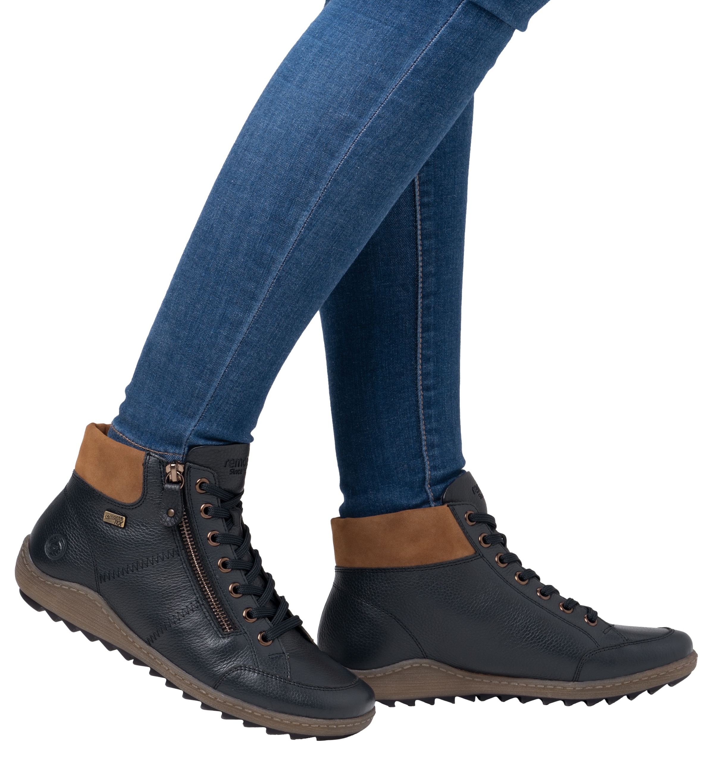 Remonte Schnürboots, Flats, Komfortschuh, Stiefelette mit Logoprägung und K günstig online kaufen