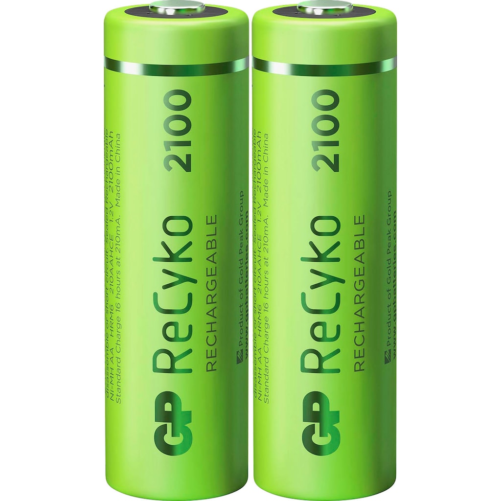 GP Batteries Batterie »2er-Pack ReCyko 210AAHC«, (2 St.)