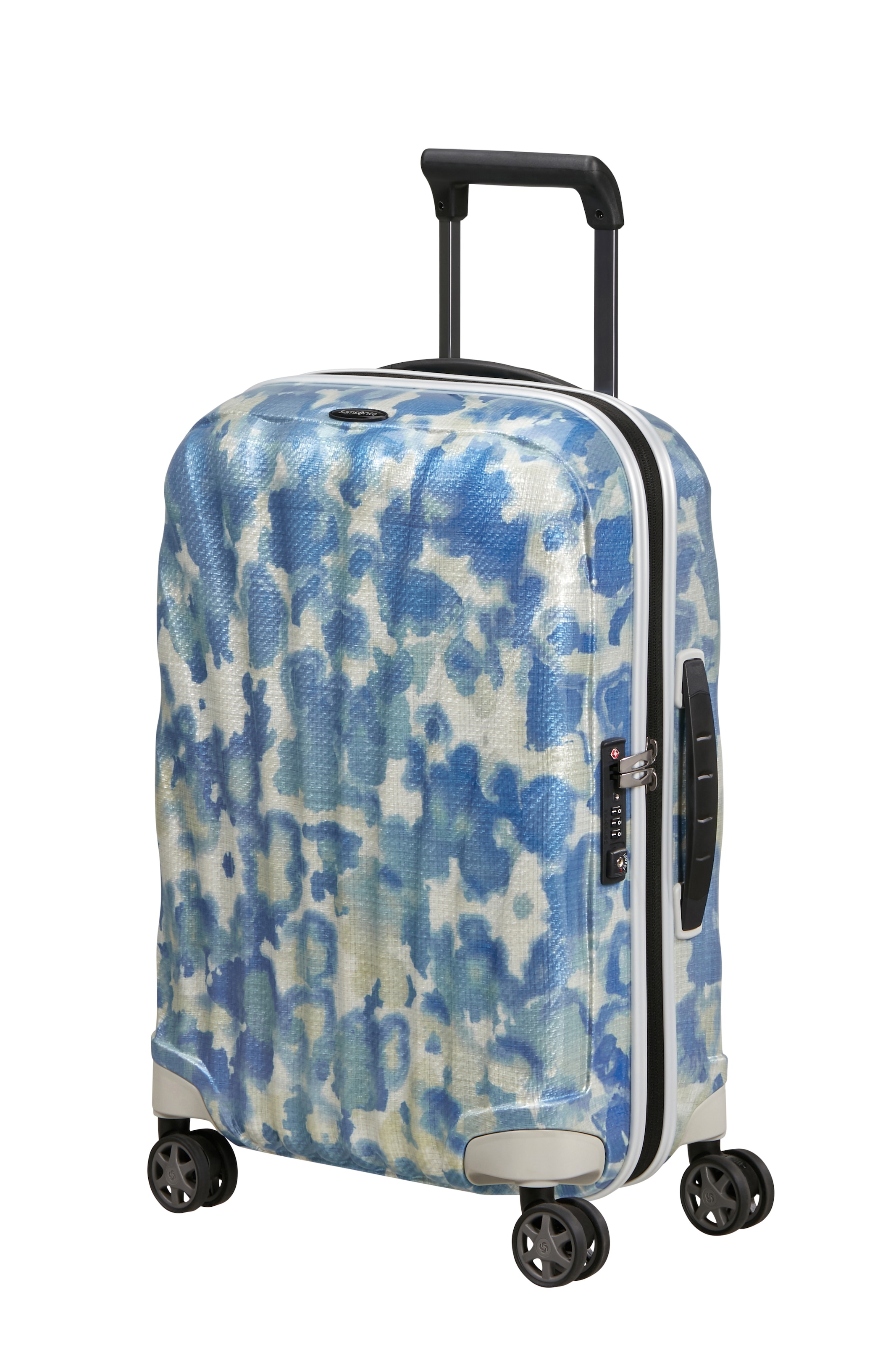 Samsonite Hartschalen-Trolley "SPINNER" 36 l Farbedition "Drifted Clouds", Curv-Material, mind. 95% recyceltes PET