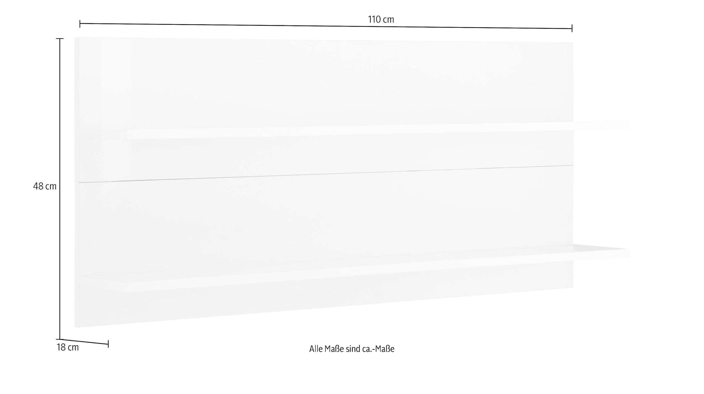 HELD MÖBEL Hängeregal »Tulsa«, 110 cm breit, 2 Ablagen