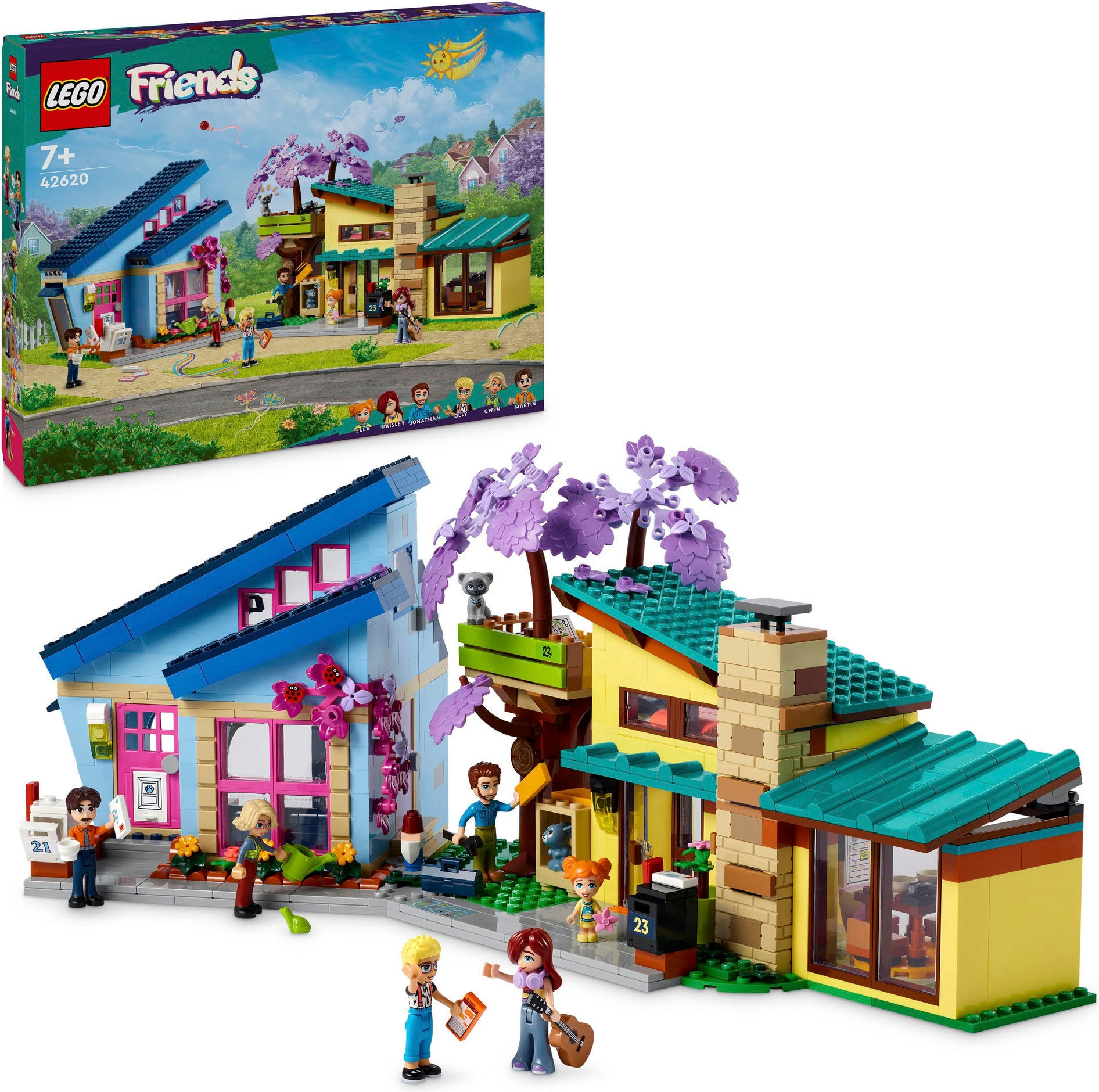 LEGO® Konstruktionsspielsteine »Ollys und Paisleys Familien Haus (42620), LEGO Friends«, (1126 St.), Made in Europe