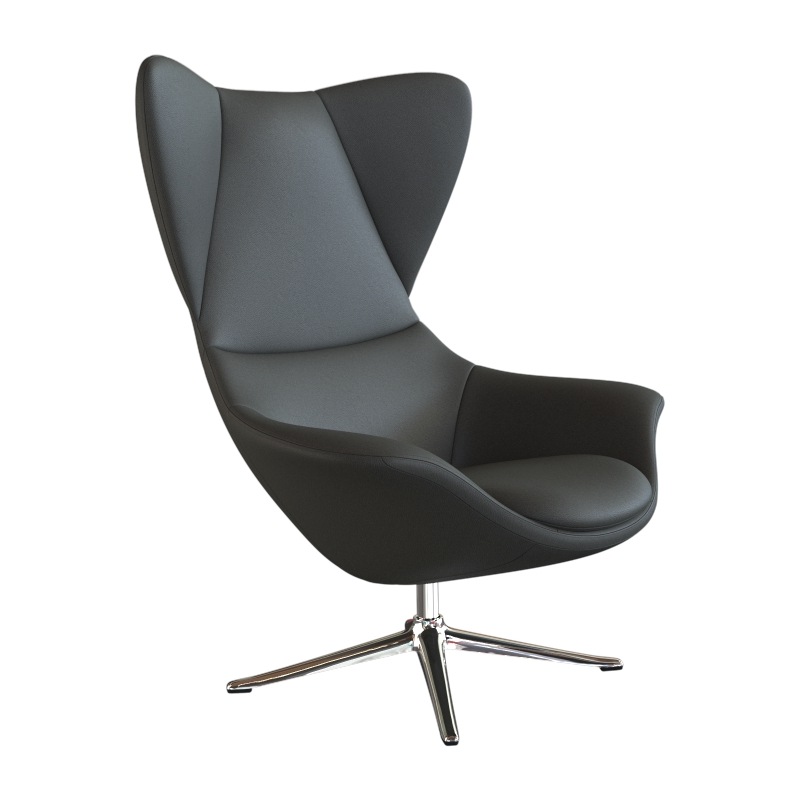 FLEXLUX Ohrensessel "Stilo Relaxsessel, TV-Sessel", Solitär, Stil-Ikone, drehbar, Fuß Aluminium