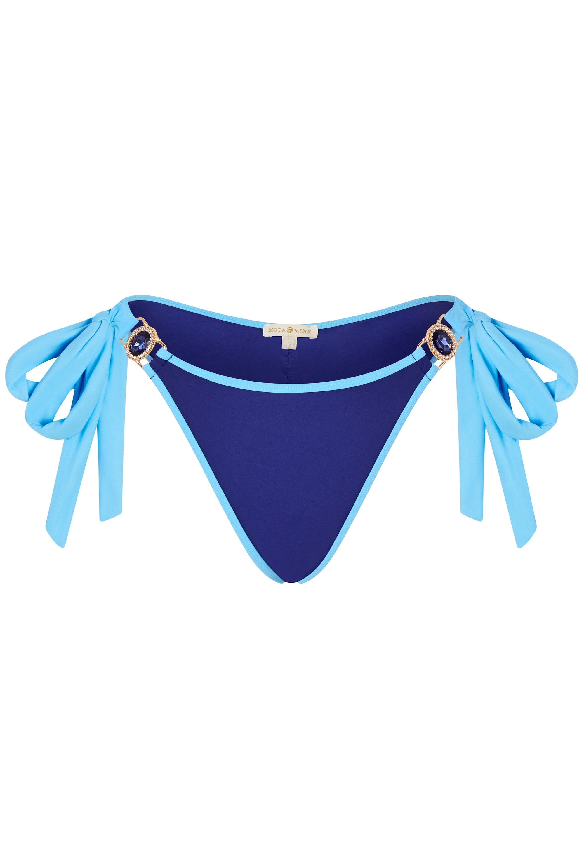 Moda Minx Bikini-Hose, (1 St.), mit angesagtem Kontrast-Design und Steinbesatz