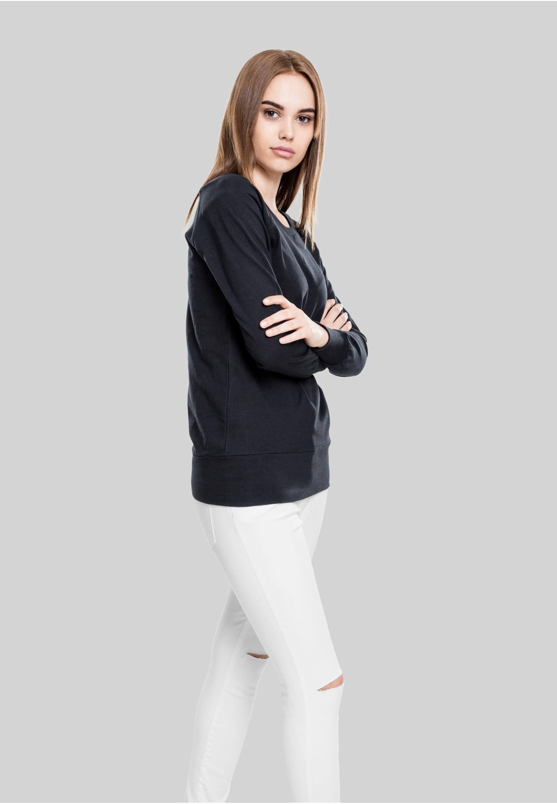URBAN CLASSICS Sweatshirt »Urban Classics Damen Ladies Wideneck Crewneck«, (1 tlg.)