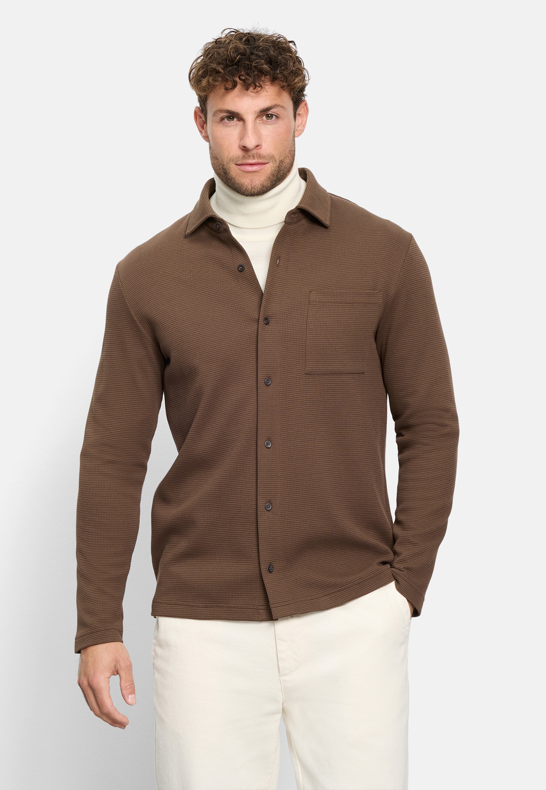 OLYMP Poloshirt "OLYMP Casual Wirk, Polo langarm"