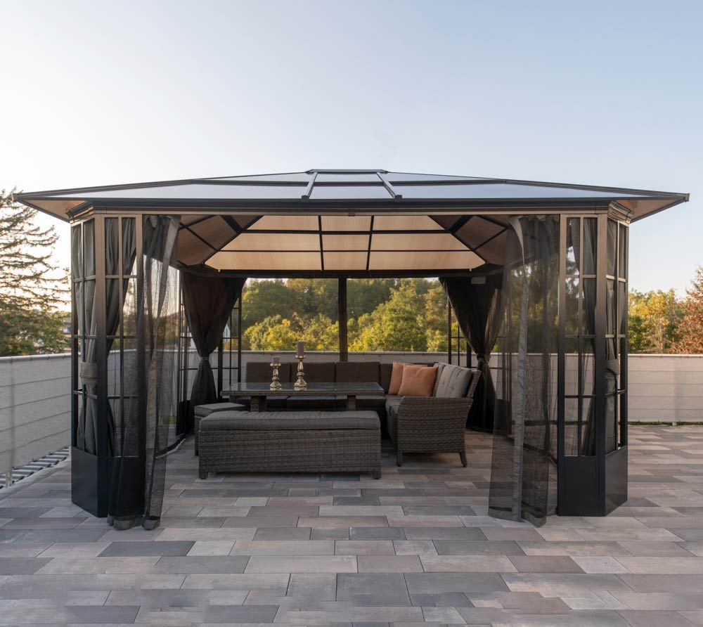 Sojag Pavillon »Savino 1214«, BxT: 338x397 cm, Aluminiumgestell