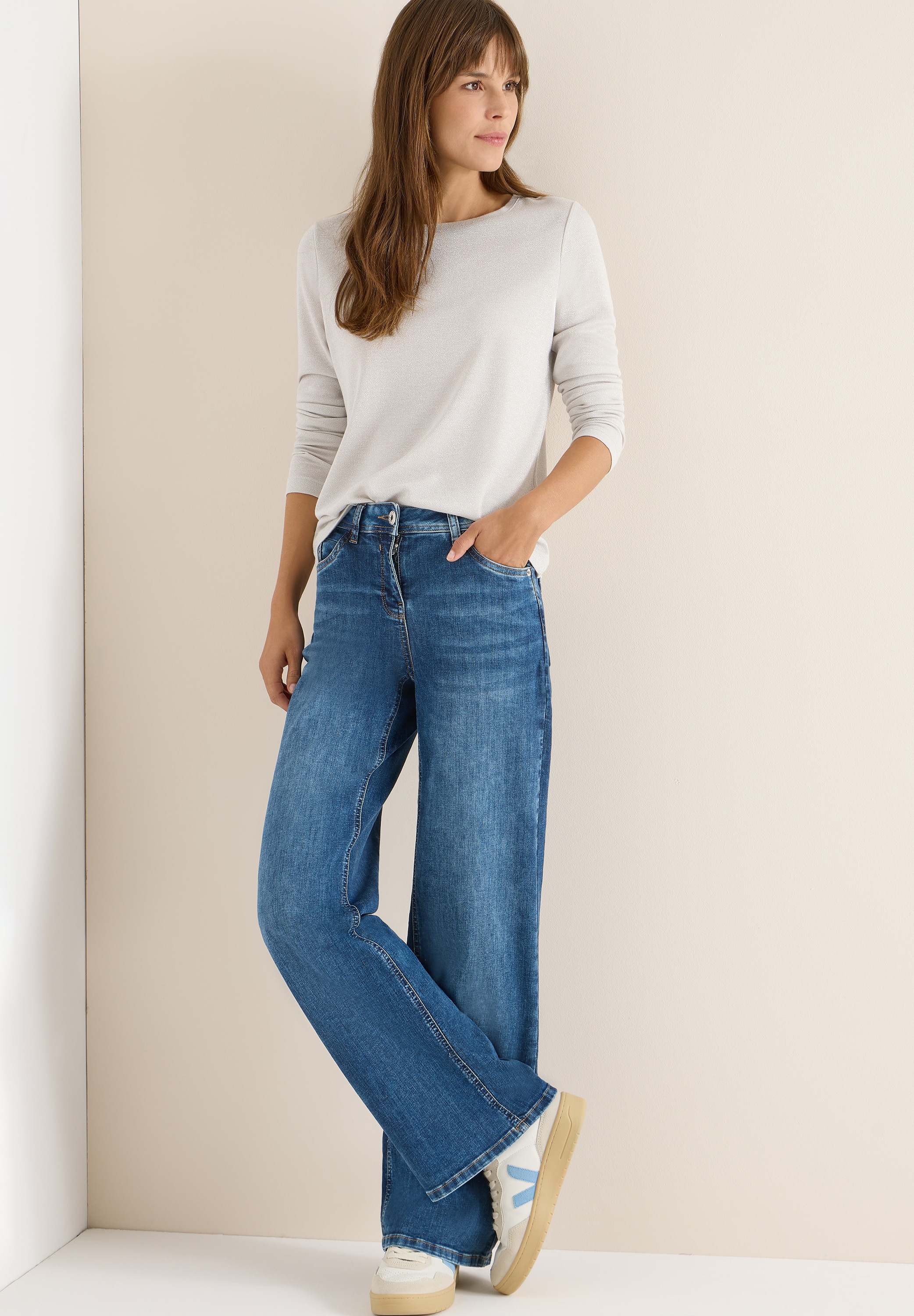 Cecil Langarmshirt im Glitzer-Look günstig online kaufen