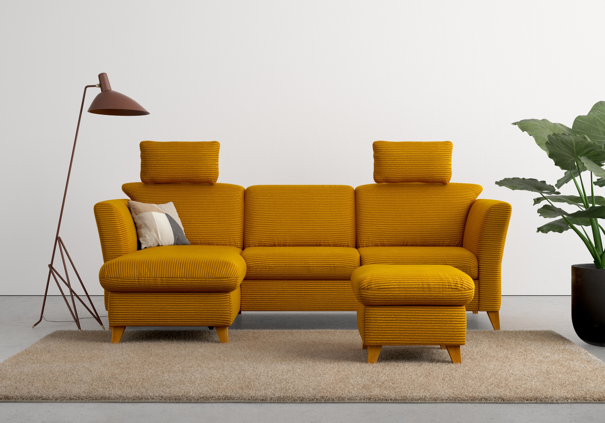 Home affaire Ecksofa "Trelleborg L-Form" optional Schlaffunktion und Bettkasten, inkl. Federkern-Polsterung