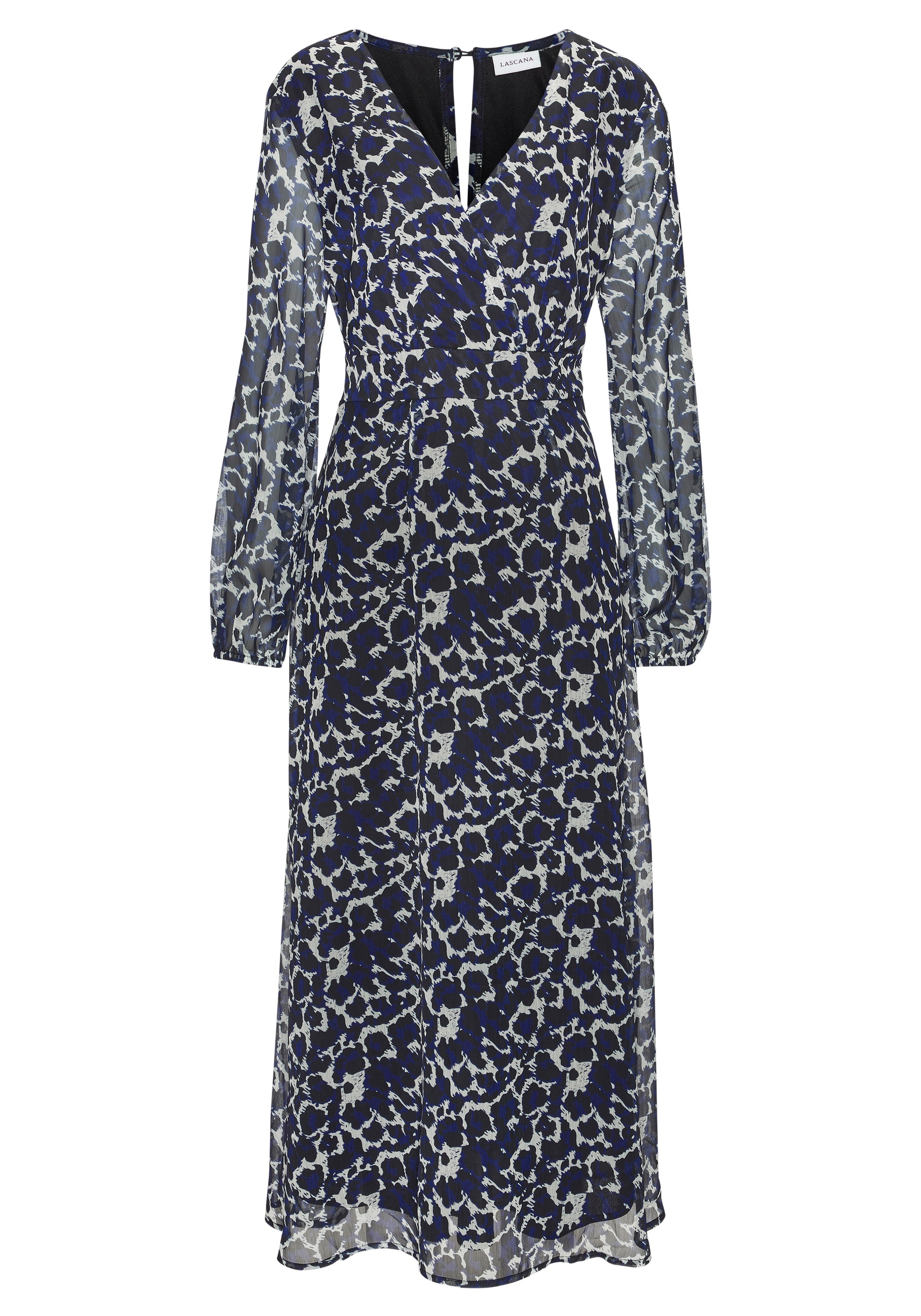 LASCANA Maxikleid mit Bindeband, elegantes Maxikleid aus Chiffon günstig online kaufen