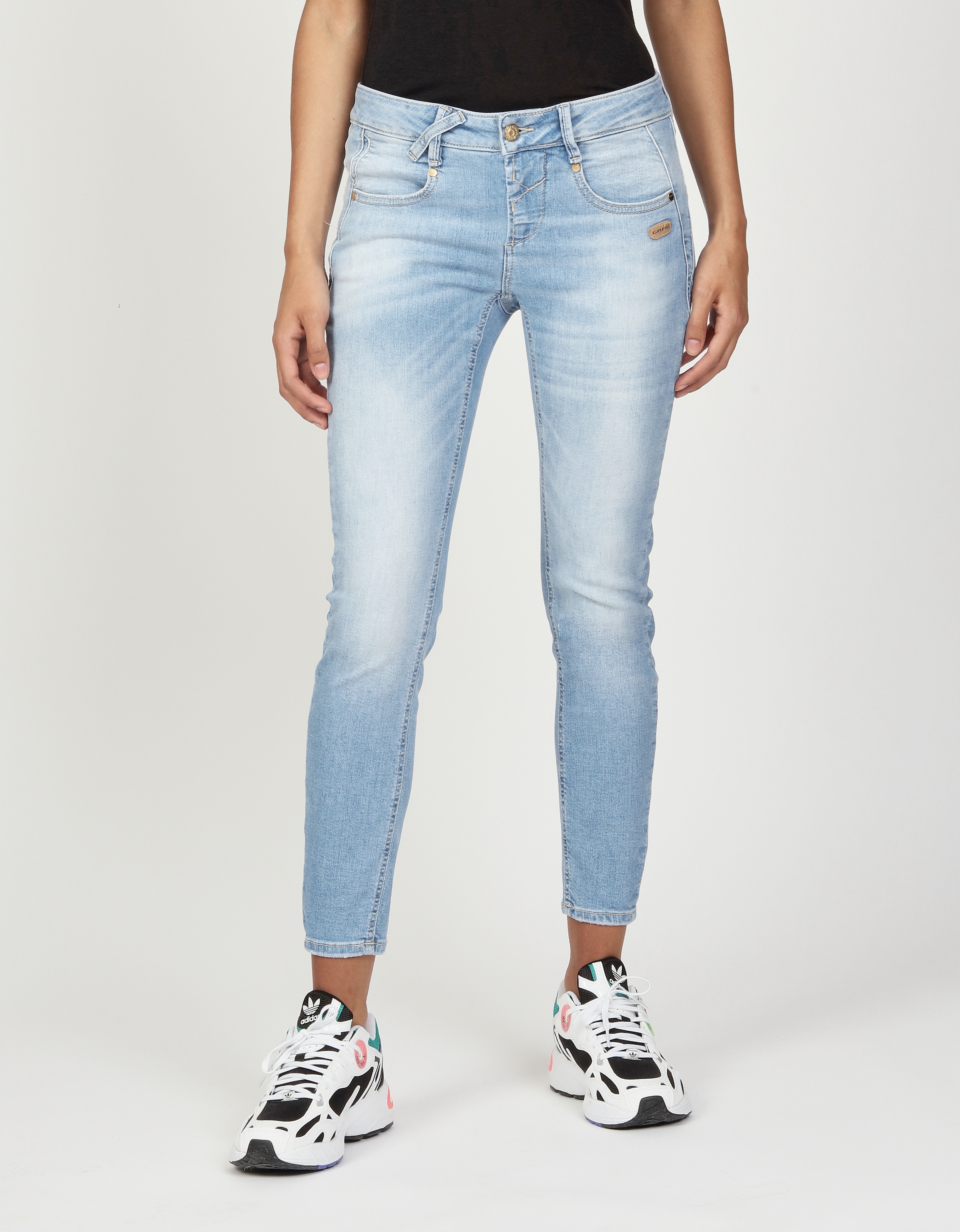 GANG Skinny-fit-Jeans »94NELE X-CROPPED«, mit gekreuzter Gürtelschlaufe