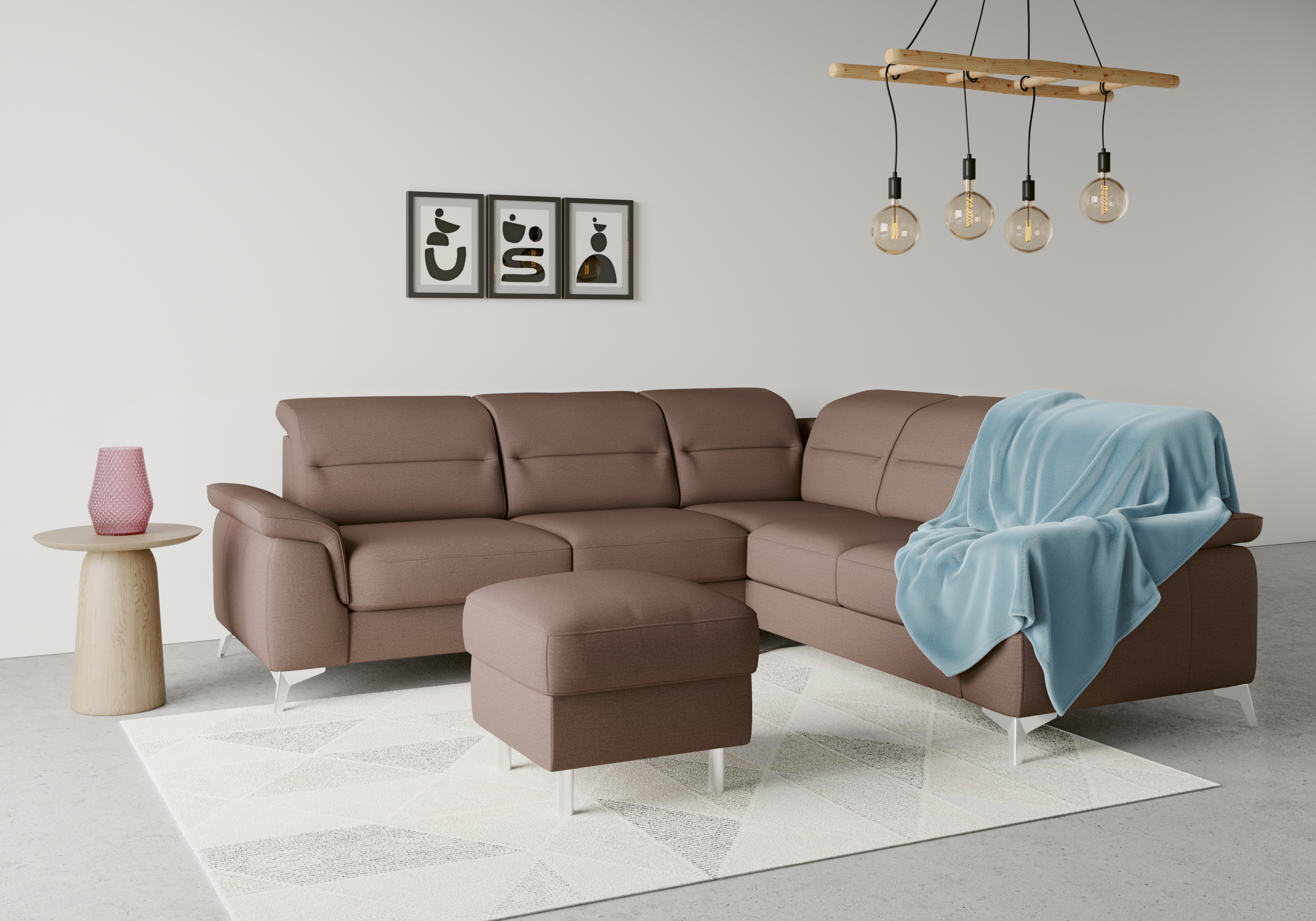 sit&more Ecksofa "Sinatra L-Form" optional mit Kopfteilverstellung und Armteilfunktion