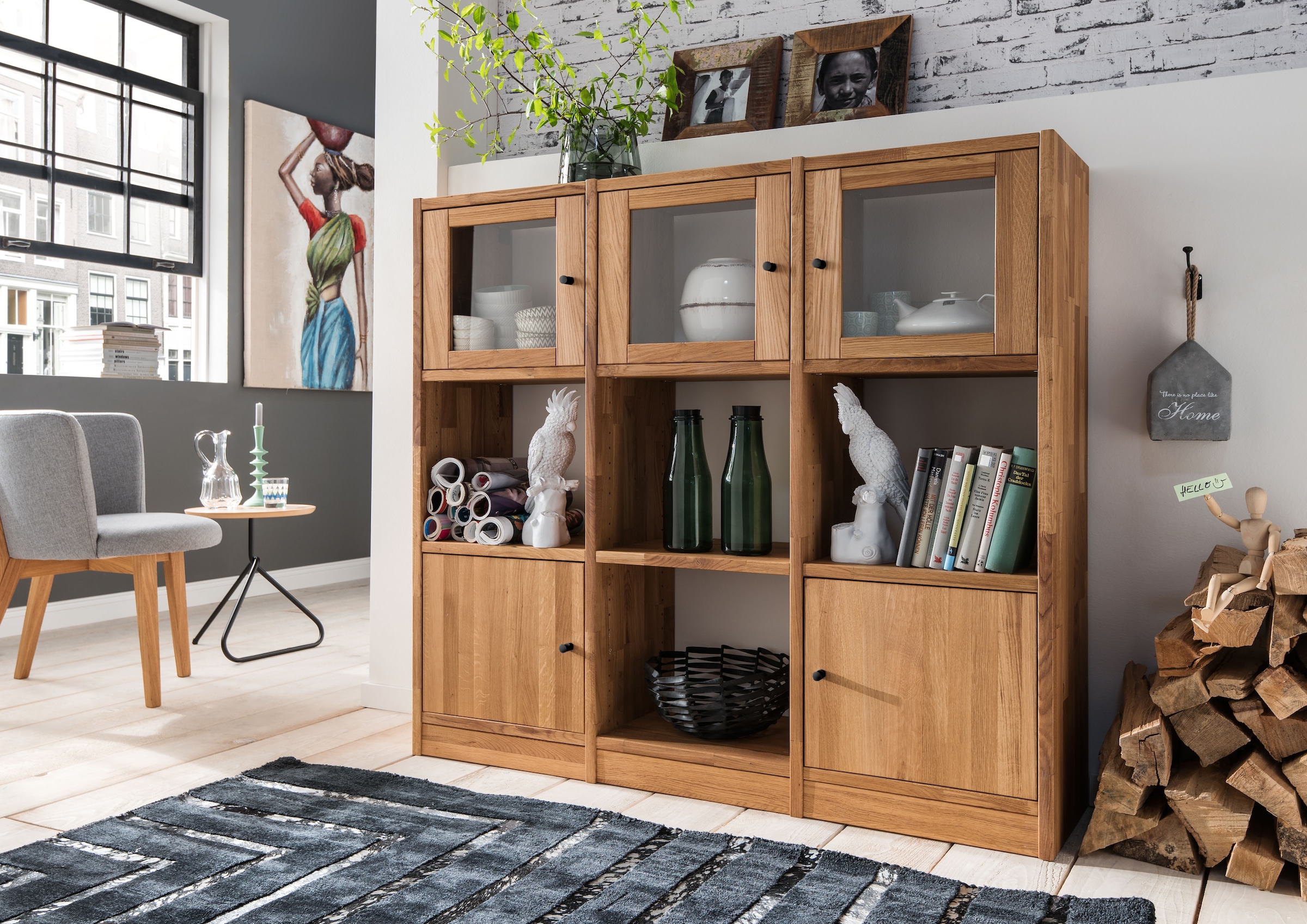 Home affaire Regalelement "Ecko, vielseitig als Bücher-, Wohn- oder Aufbewahrungsregal einsetzbar" Modulares Regalsystem mit vielseitigen Gestaltungsmöglichkeiten