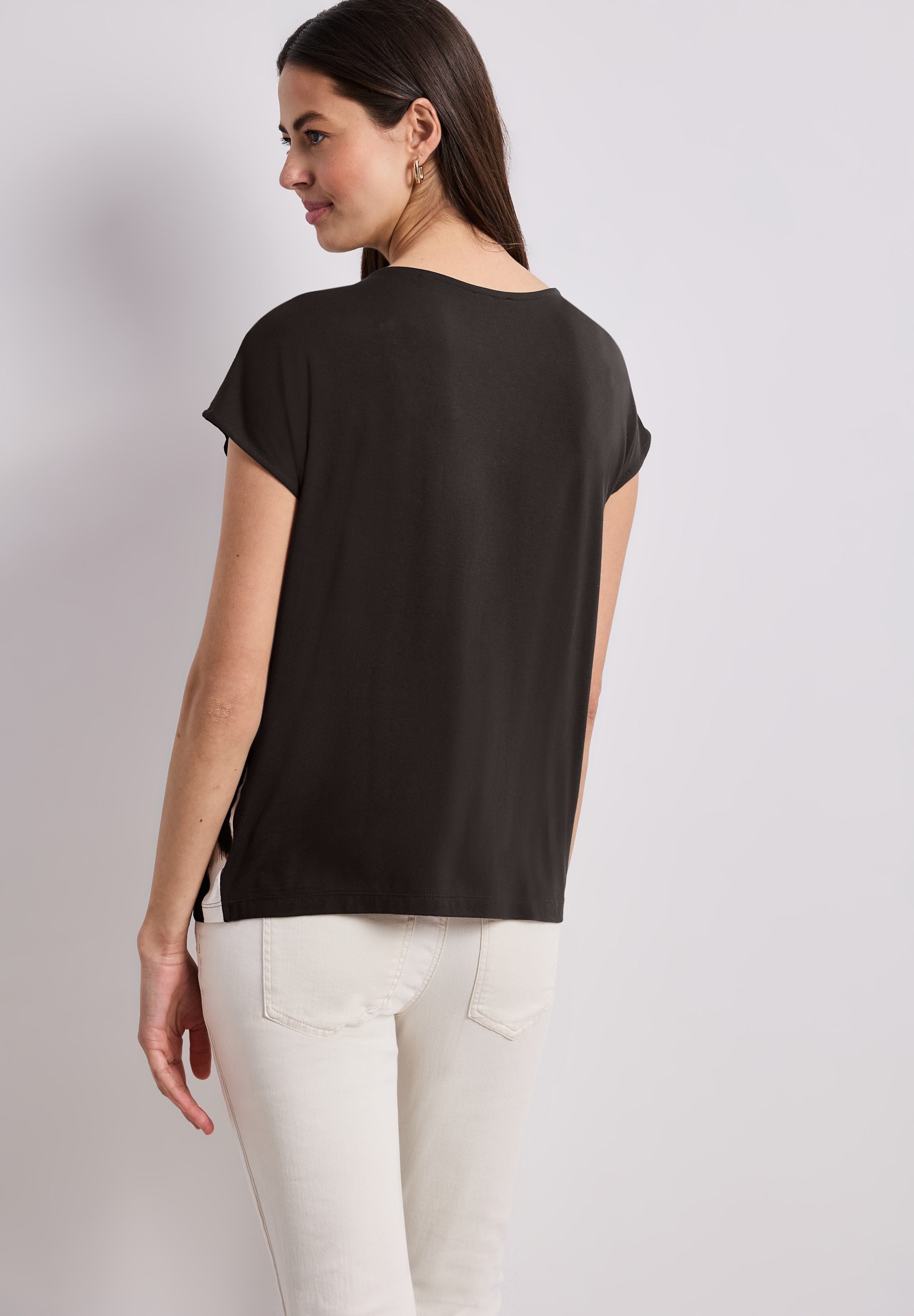 STREET ONE T-Shirt mit U-Boot-Ausschnitt