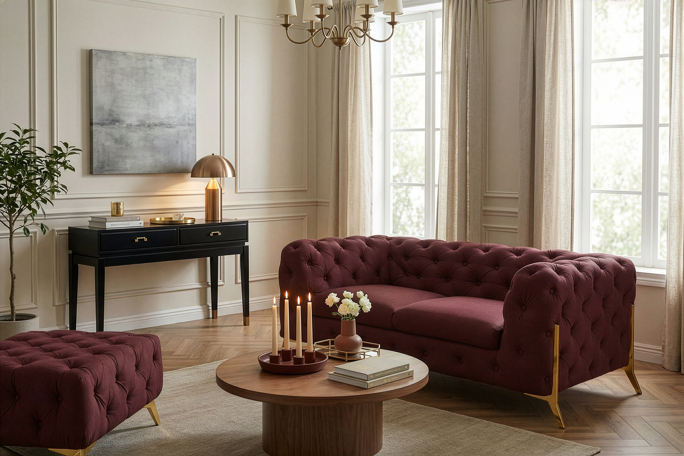 Home affaire Chesterfield-Sofa "Amaury" aufwändige Knopfheftung, moderne Ch günstig online kaufen