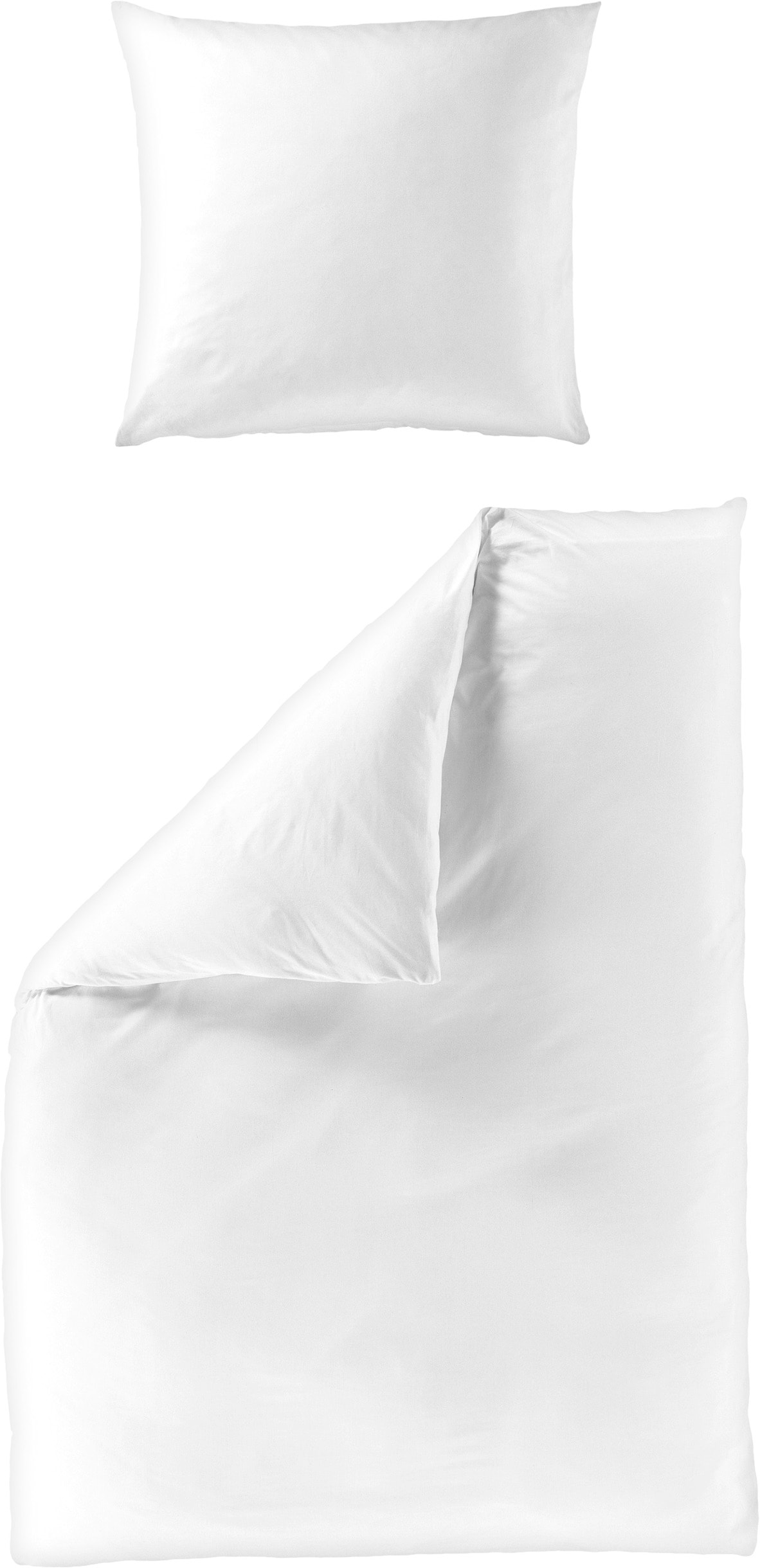 BIERBAUM Bettwäsche »Elegant uni« 2 Stk. Mako-Satin, 100 % Baumwolle, Uni, pflegeleicht