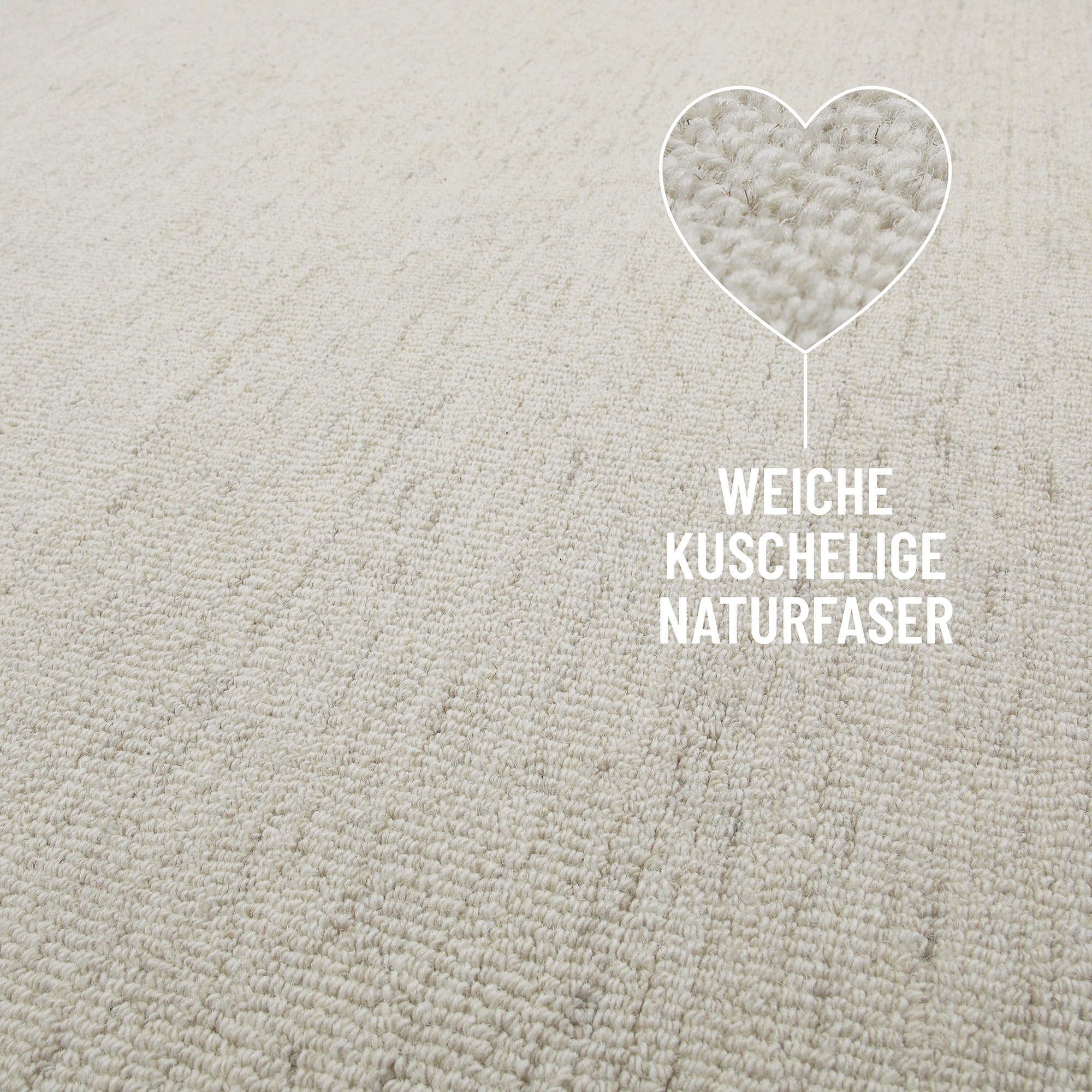 Wecon home Wollteppich »Hamptons SIXTEEN«, rund, 10 mm Höhe, Schurwolle, Kurzflor, Wohnzimmer, Schlafzimmer, elegant, meliert