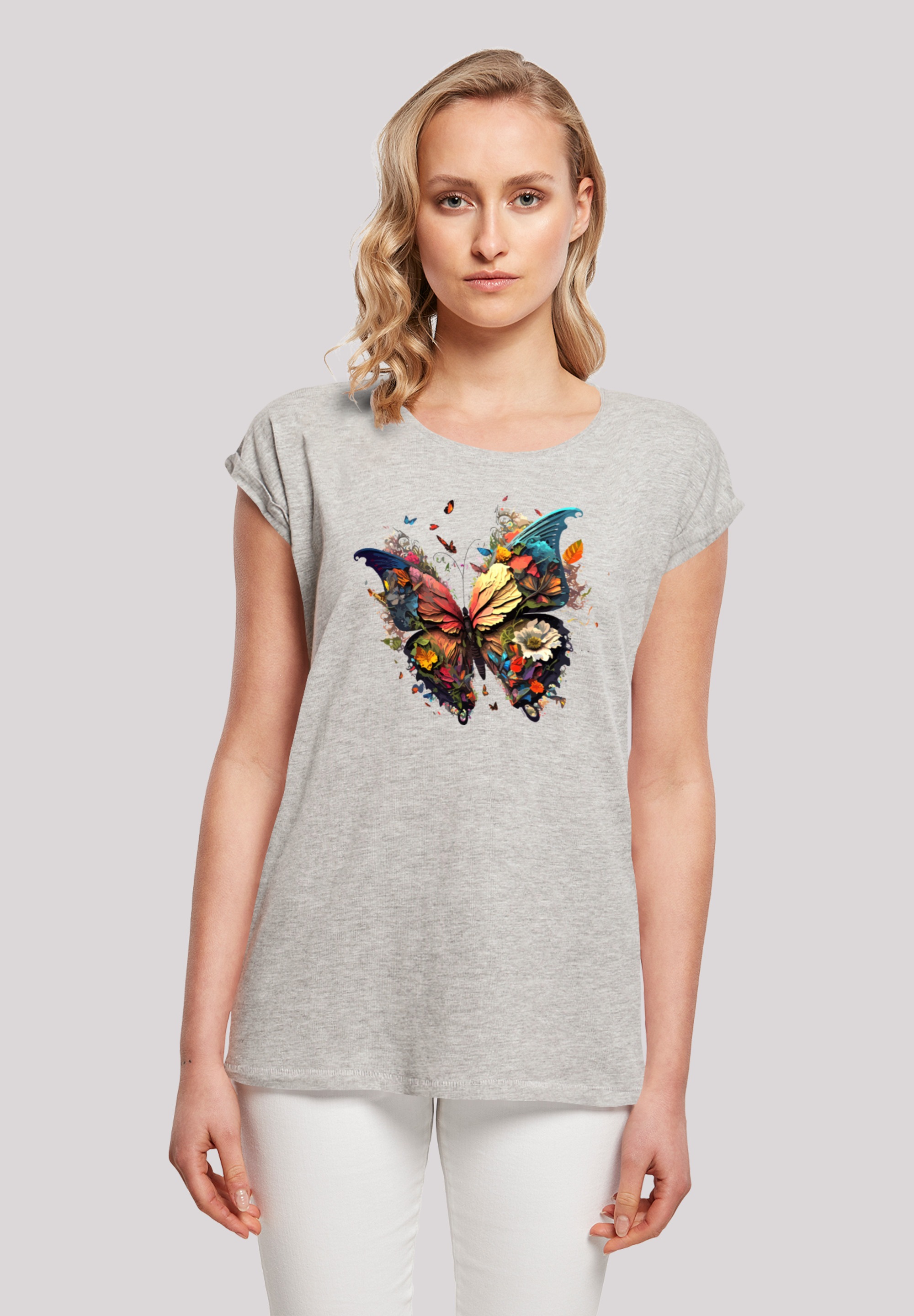 F4NT4STIC T-Shirt "Schmetterling Bunt", Print