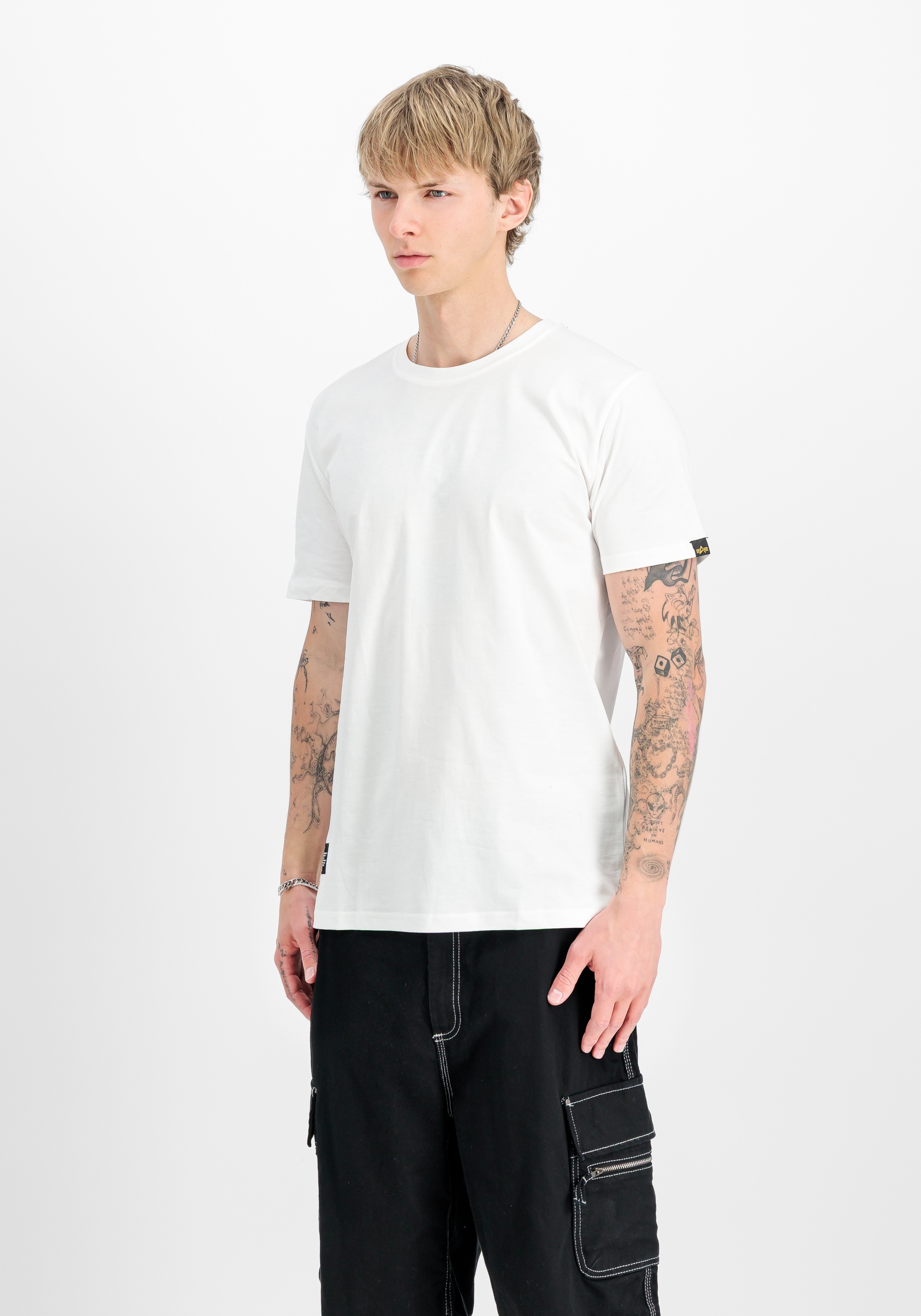Alpha Industries Label Back Print T-Shirt White M 4