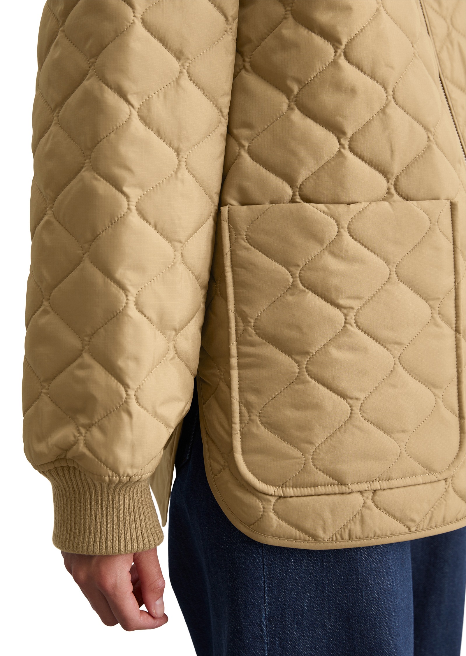 Marc O'Polo DENIM Outdoorjacke »aus wasserabweisendem Ripstop«, ohne Kapuze