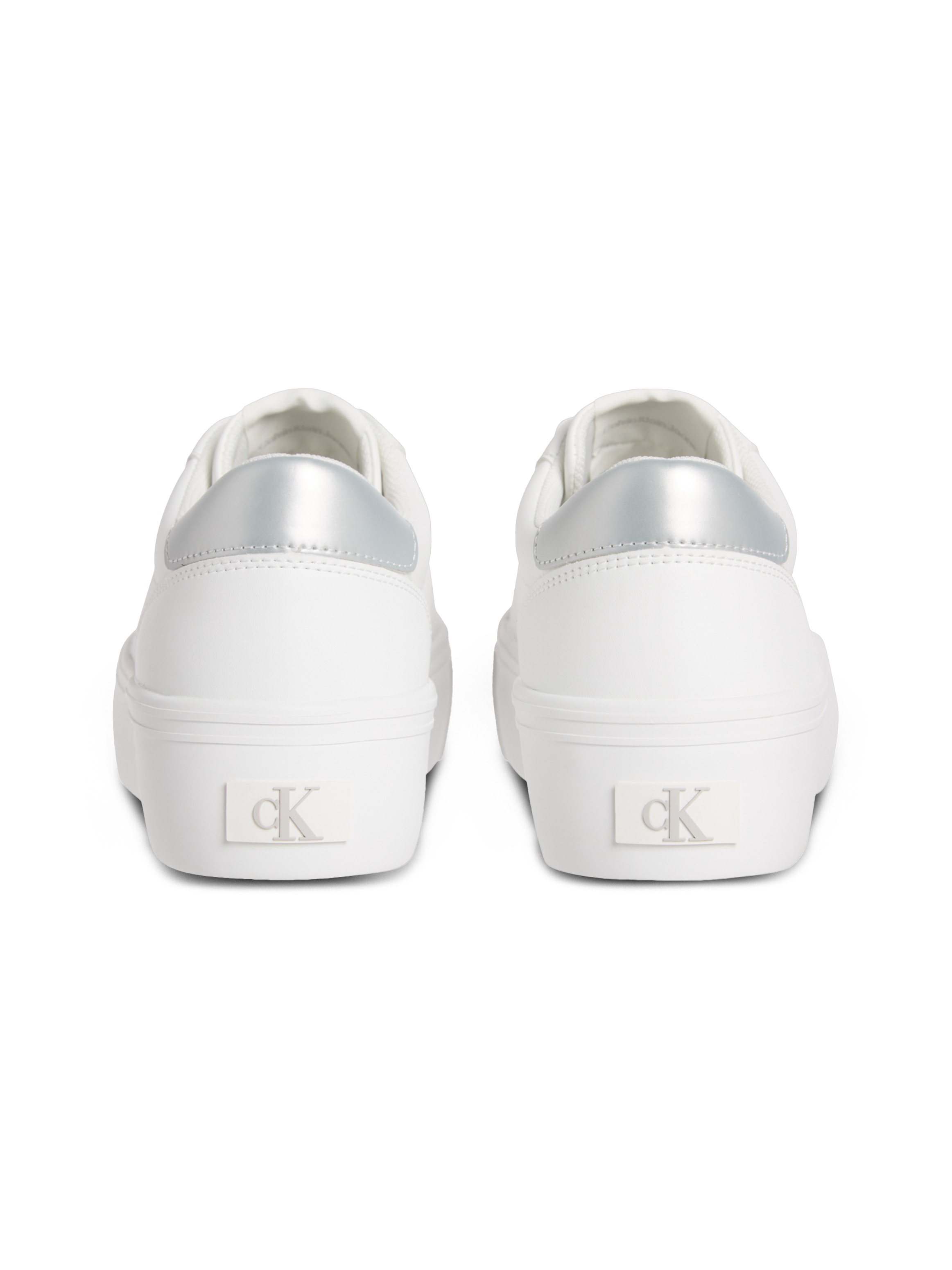 Calvin Klein Jeans Plateausneaker »VULC FLATF LTH SILVER LOGO TAG«, Halbschuh, Schnürschuh, Freizeitsneaker mit Logo
