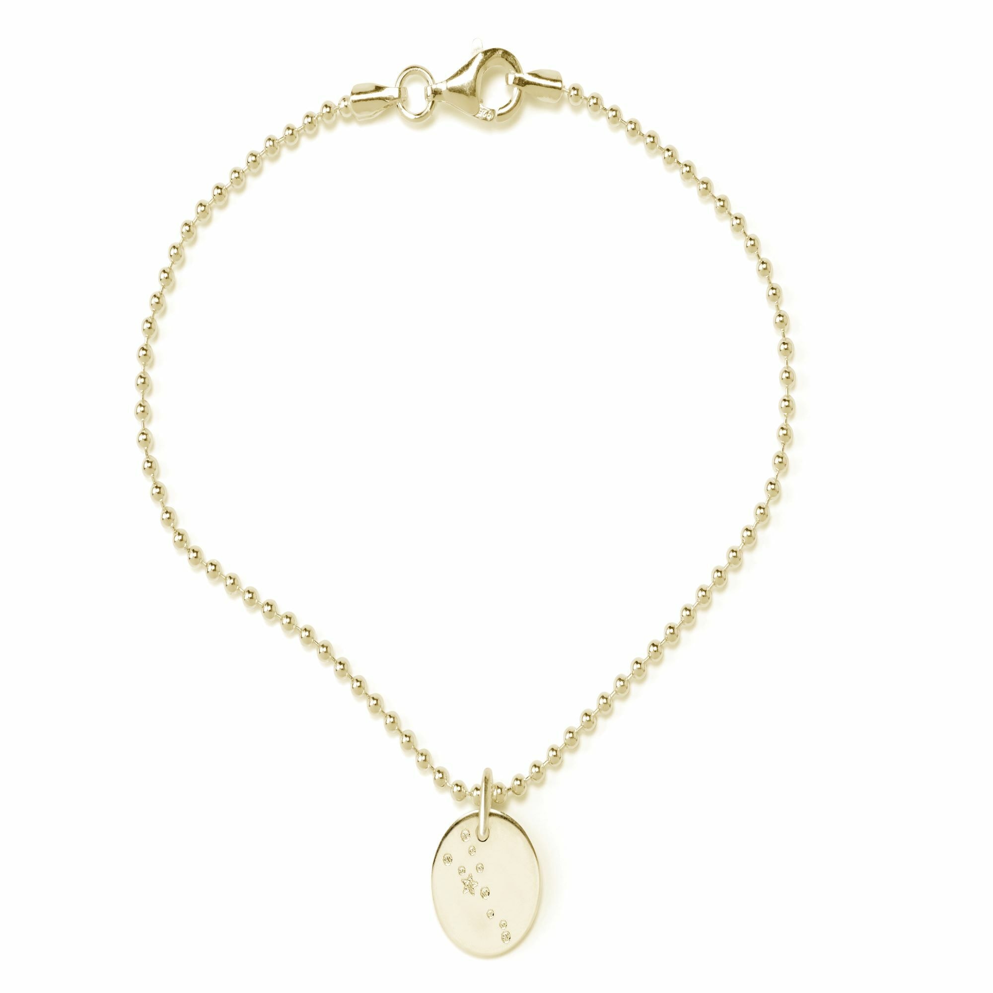 BEKA & BELL Damen Armband "925 Sterling Silber Glänzend 19cm Stier", 19cm, Silber 925 (Sterlingsilber), gelb, Silber 925 (Sterlingsilber), Armbänder