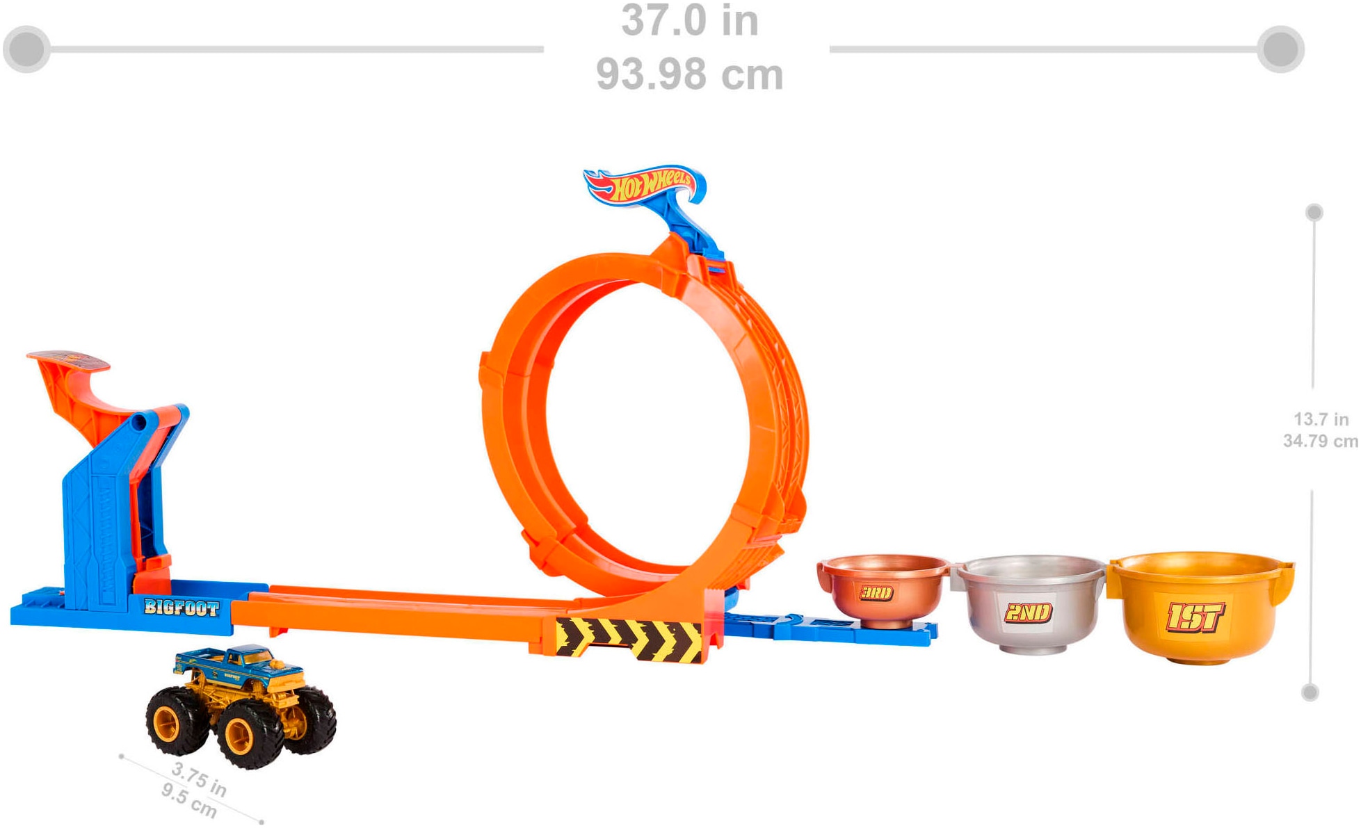 Hot Wheels Autorennbahn »Hot Wheels Monster Trucks 2-in-1 Loop & Flip Challenge«