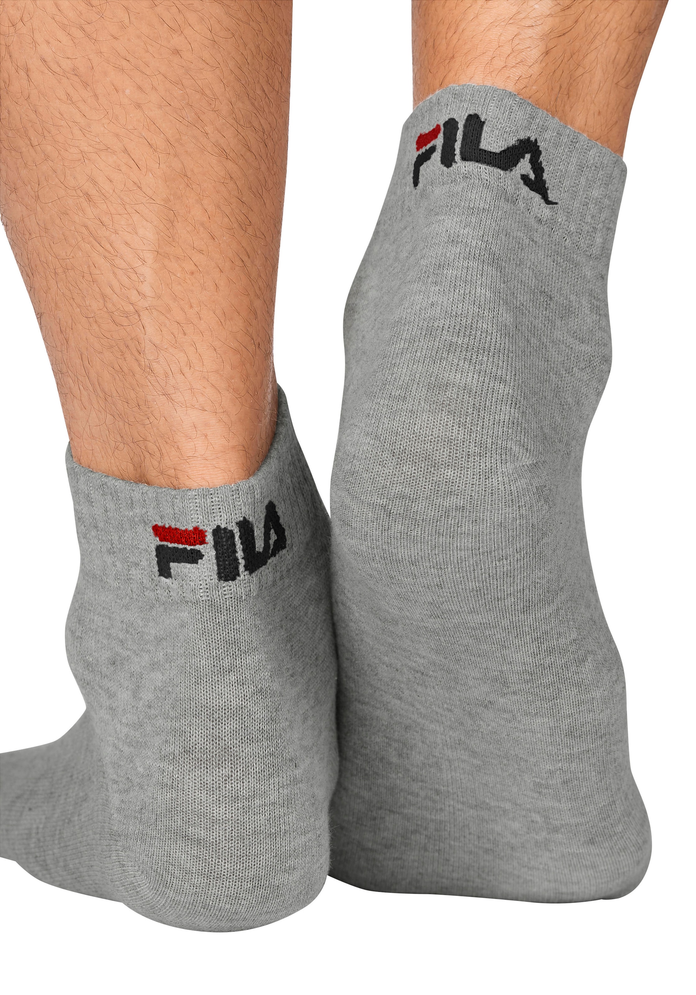 Fila Kurzsocken »UNISEX INVISIBLE PLAIN SOCKS«, (6 Paar), Baumwollmischung, Rippenbündchen, flache Zehennaht