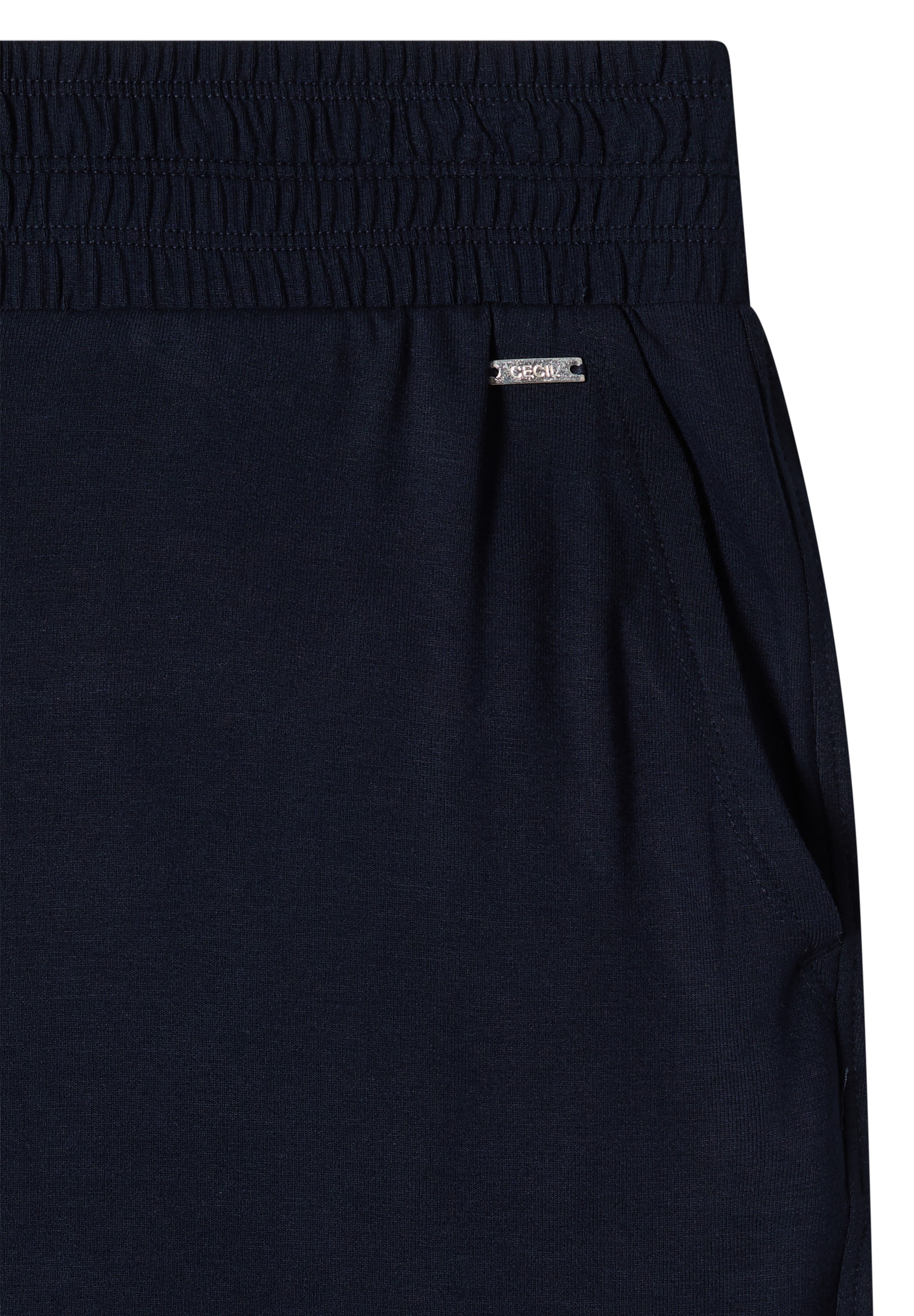 Cecil Jerseyhose  mit elastischem Schlupfbund, High-Waist, Wide Leg