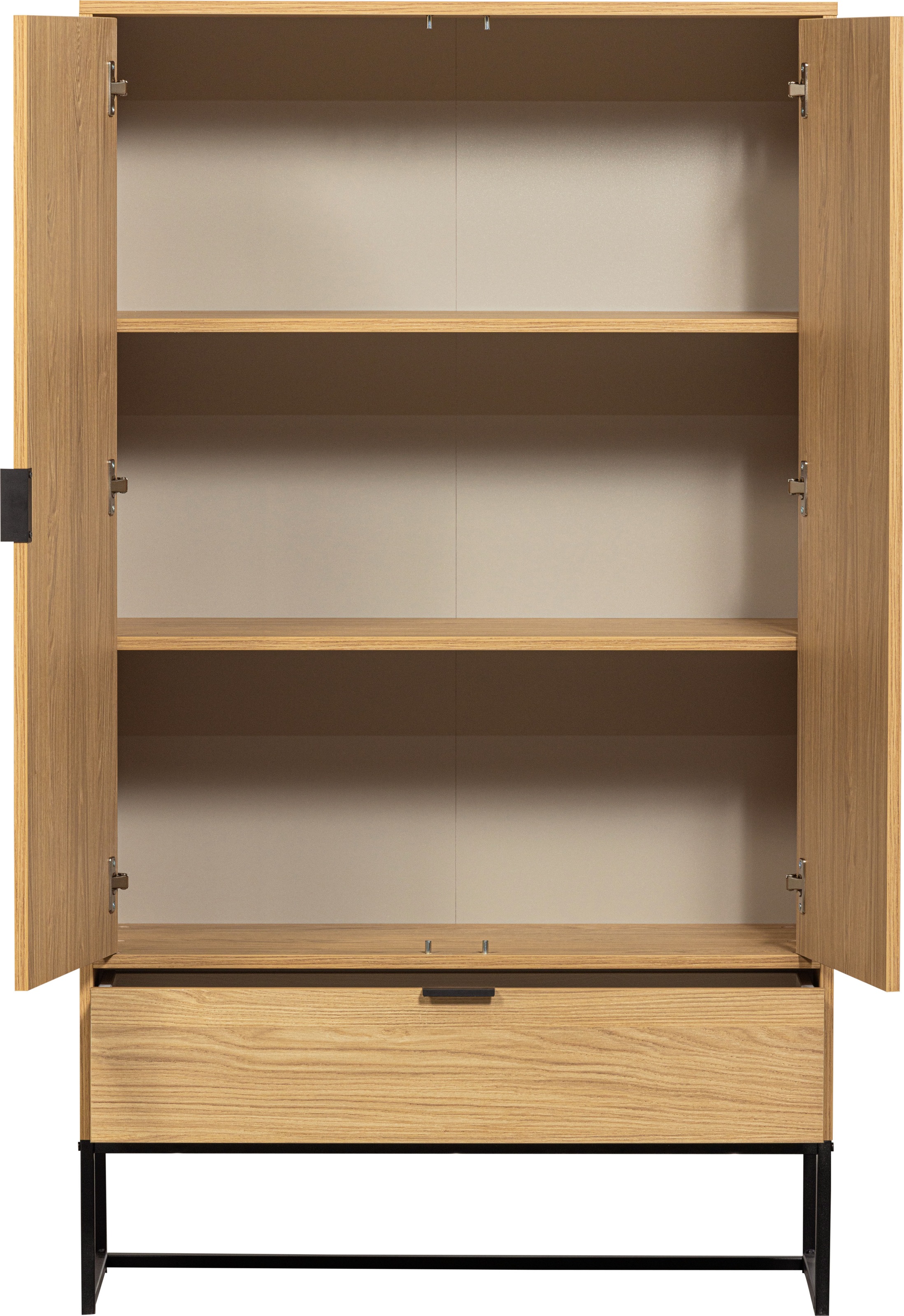 Thumbnail - WOOOD Hochkommode "Silas" 2-türiger Schrank, eine Schublade