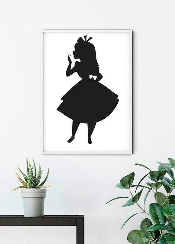 Komar Poster »Alice | Schlafzimmer, St.), BAUR Kinderzimmer, Disney, (1 Wohnzimmer Silhouette«