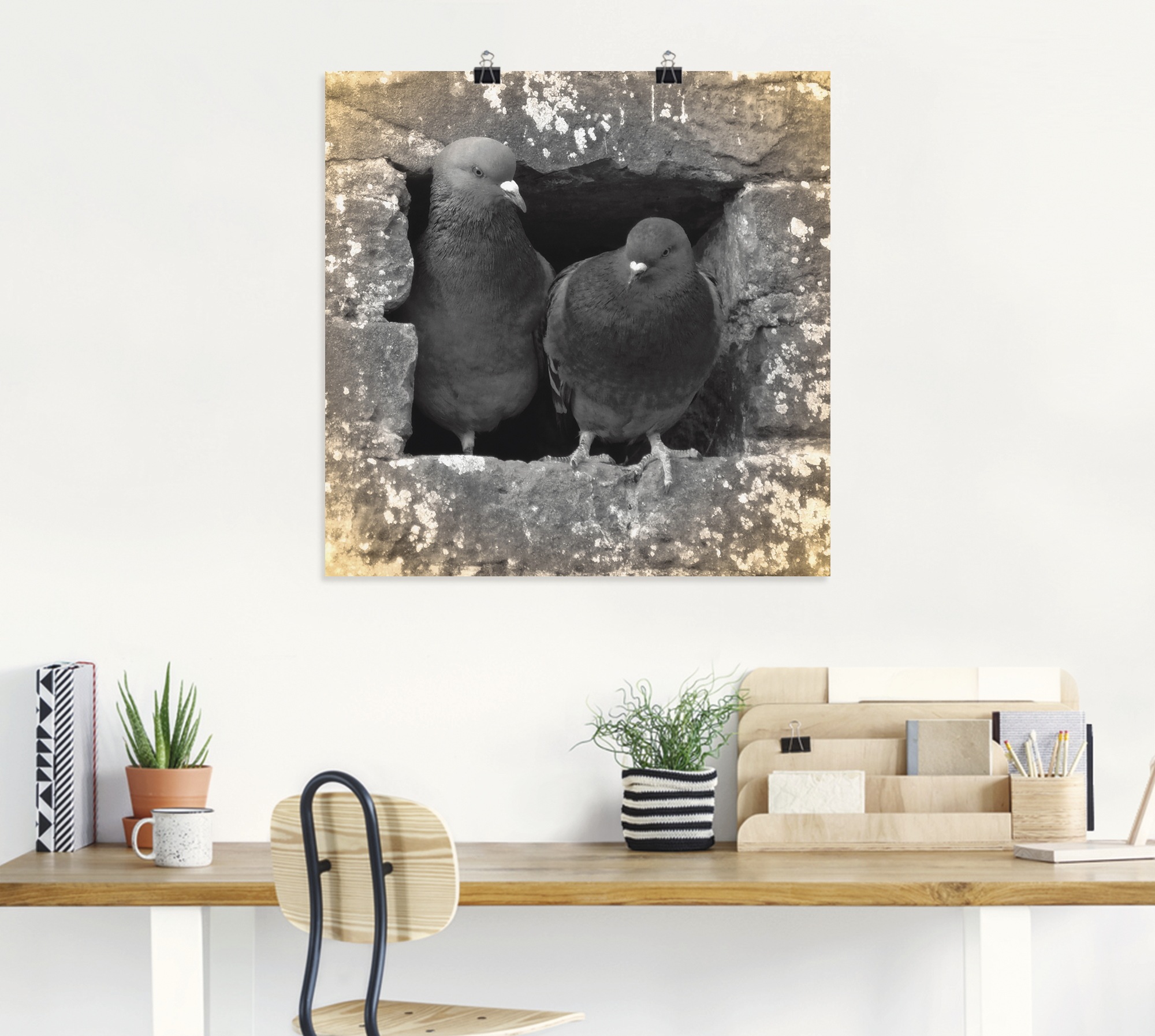 Artland »Tauben Liebe« Vögel 1 Stk. tlg. als Alubild, Poster in verschied. Größen
