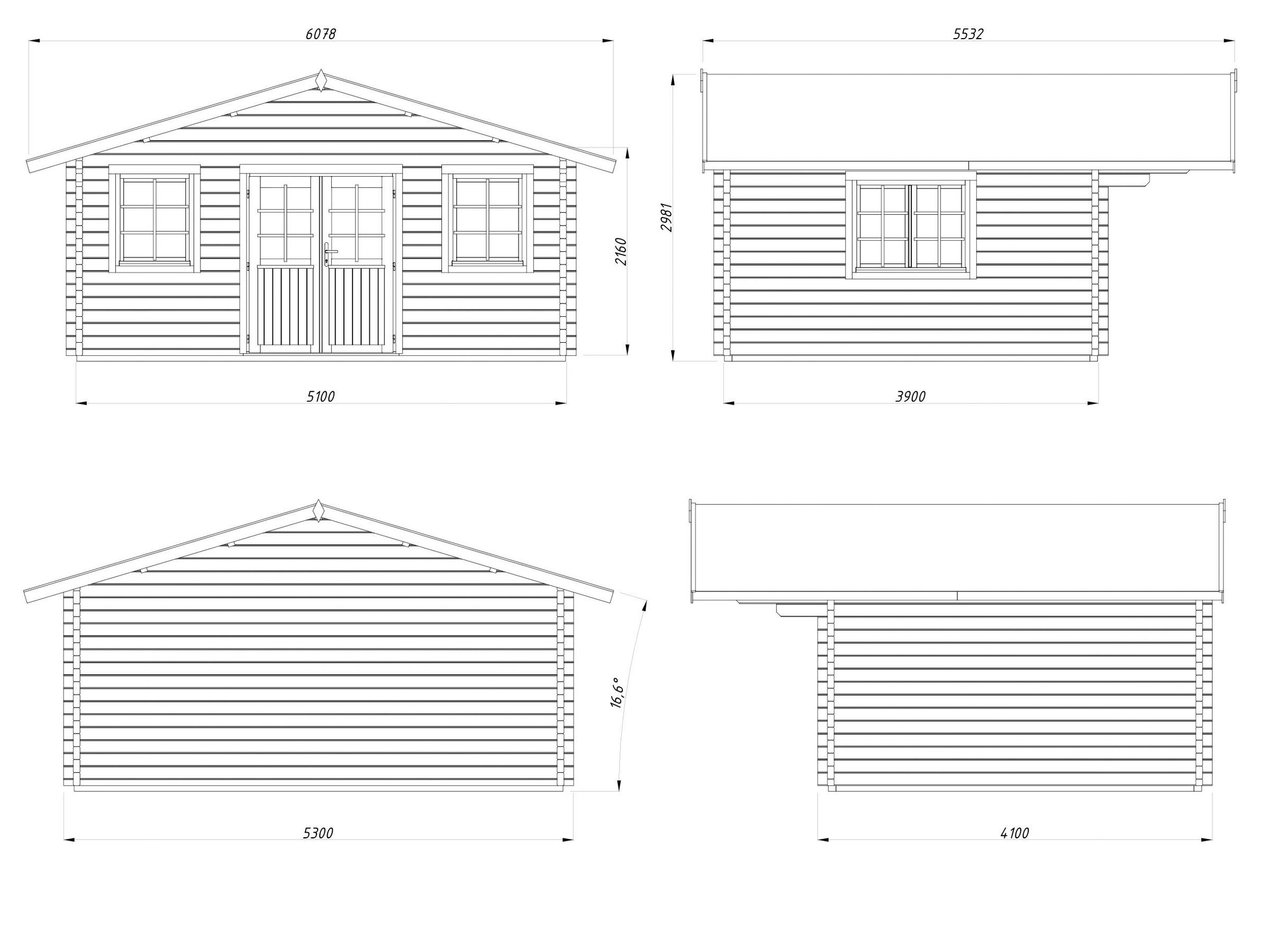Palmako Gartenhaus »Helena« verschiedene Farben
