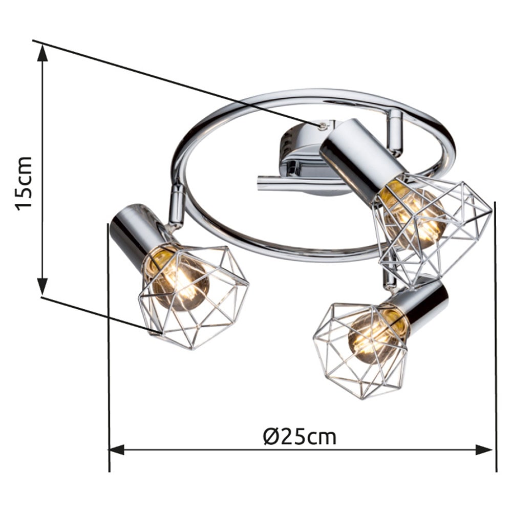 GLOBO LIGHTING Deckenstrahler »XARA I«, Leuchtmittel E14 | ohne Leuchtmittel, Deckenstrahler/Metall/Flur/Wohnzimmer/Schlafzimmer