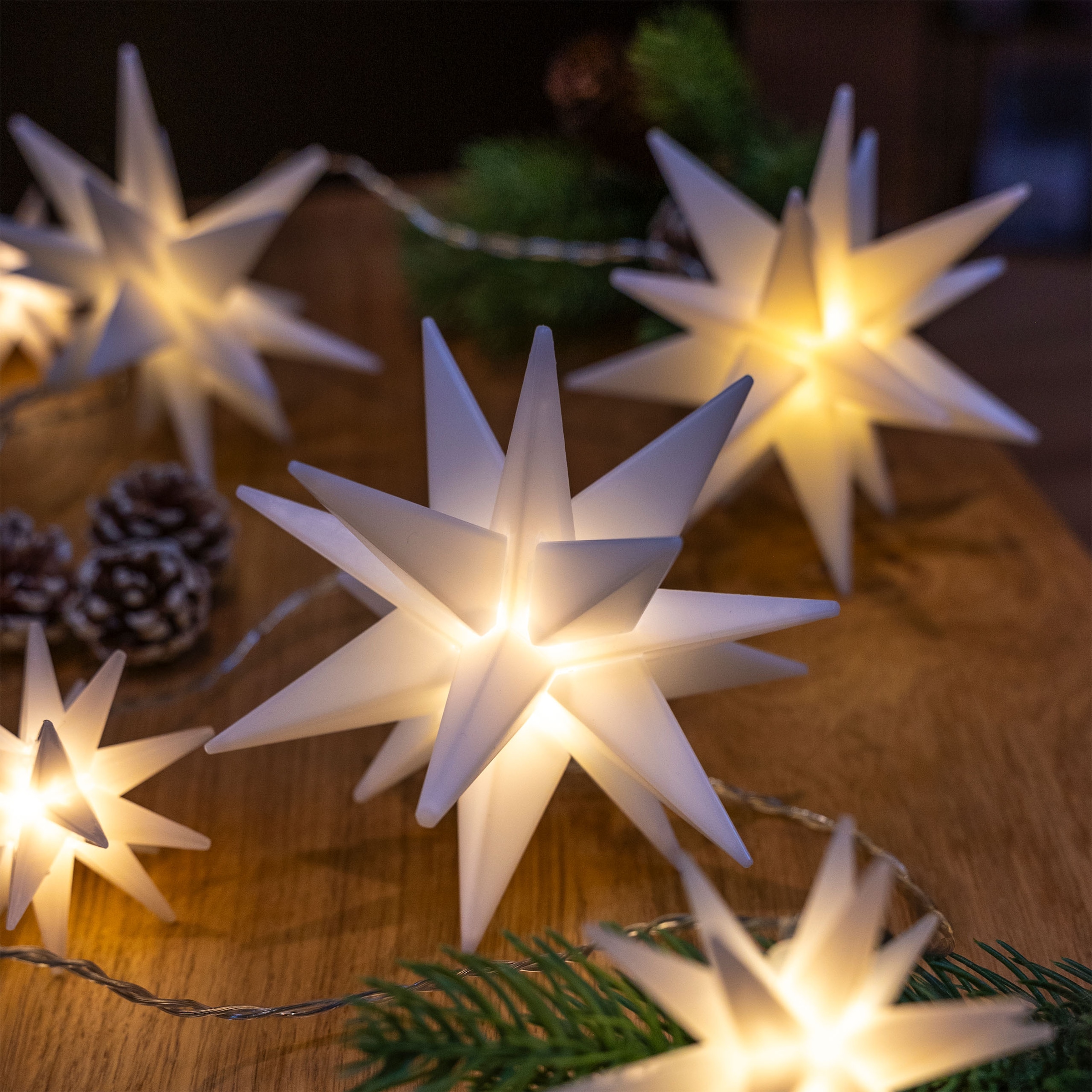 my home LED-Lichterkette »Belya« 10 Stk.-flammig mit Fernbedienung, einfache Änderung der Funktionen, warmweiß