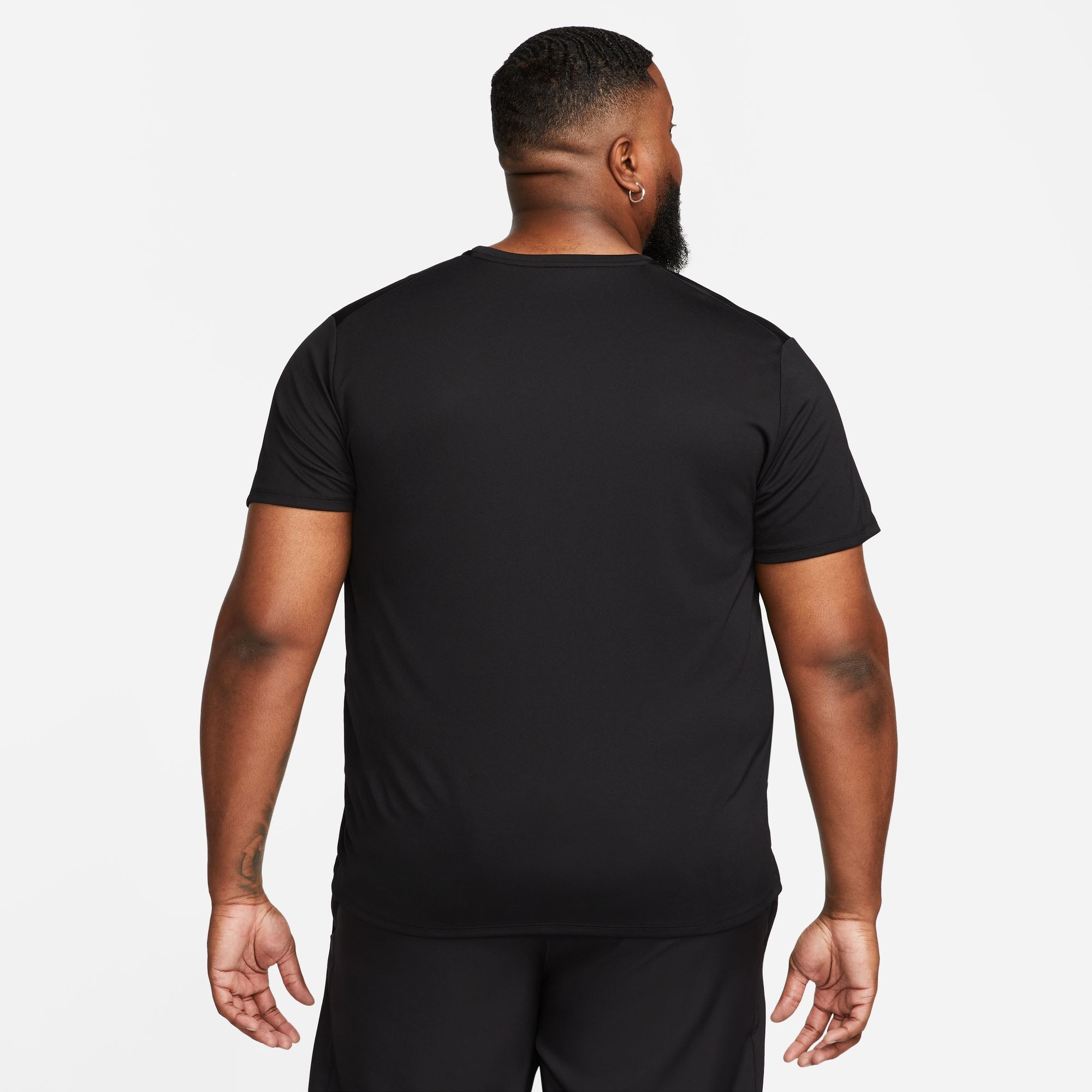 Nike M NK DF UV Miler SS Running Shirt Black/Reflective Silver XL 4