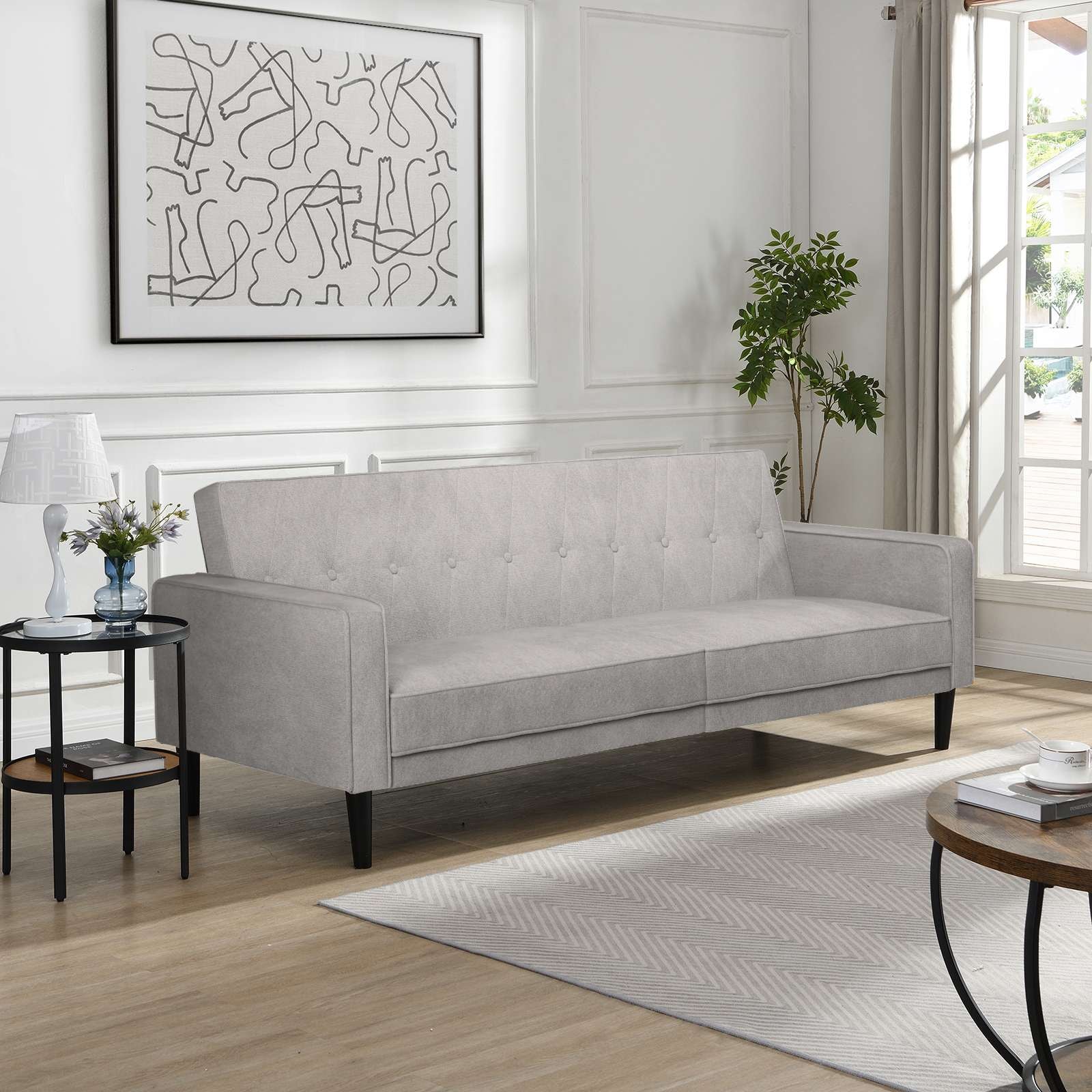 Dorel Home 3-Sitzer »Avon«, Schlafsofa 213cm, Bettfunktion (110/190cm), trendiger Cord o. Webstoff