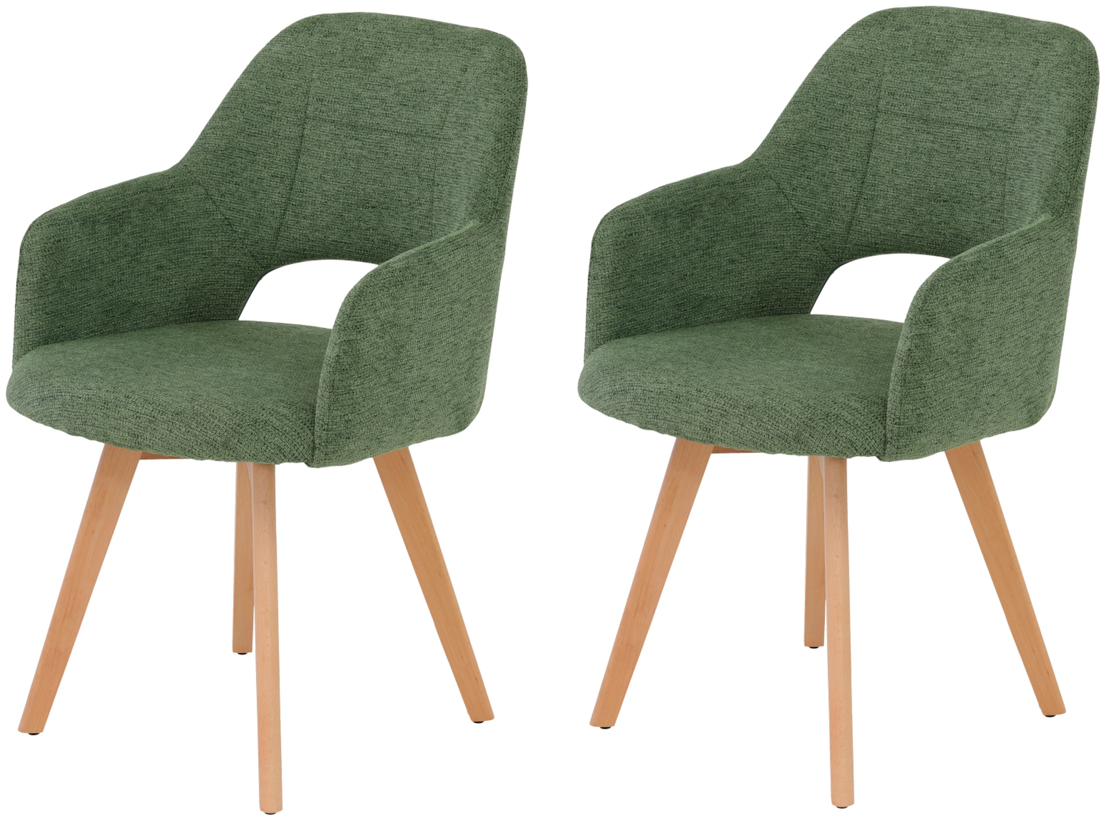 HELA Armlehnstuhl "SOFIA Armlehnenstuhl mit Massivholzgestell, Bezug Websto günstig online kaufen