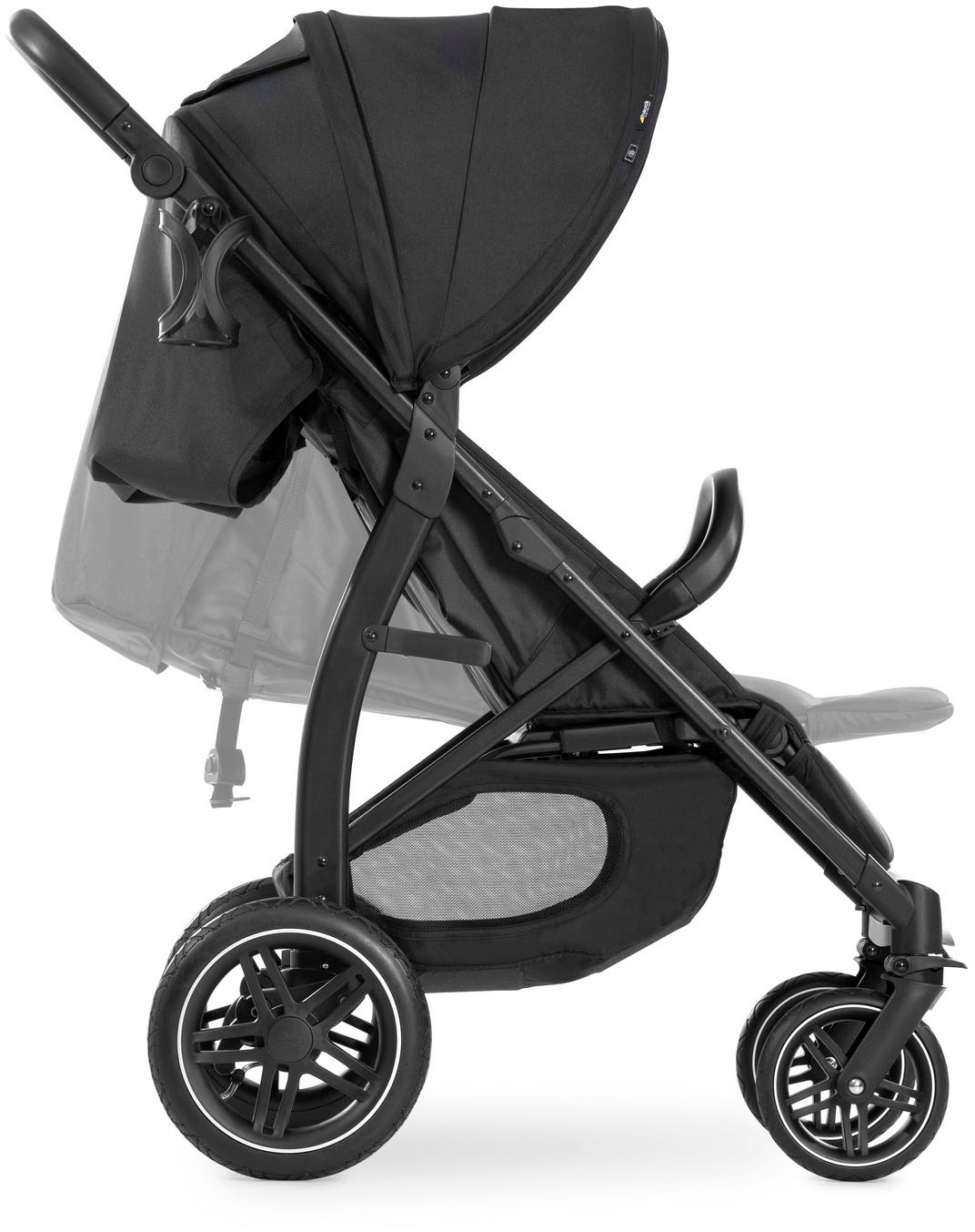 Hauck Kinder-Buggy »Rapid 4D Air, black«, mit verlängerbarem 3-Zonen Verdeck