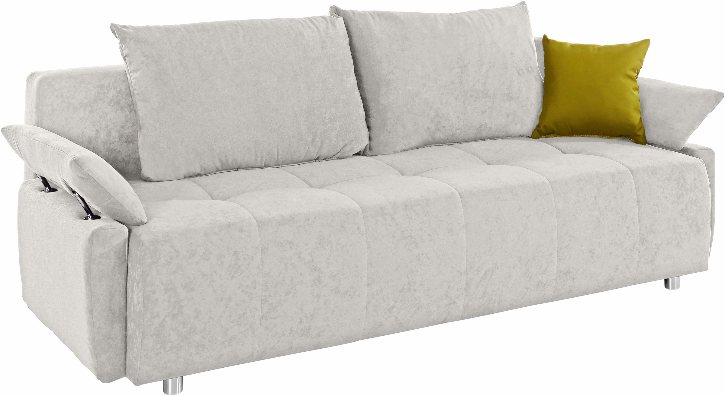 COLLECTION AB Schlafsofa "Funtastic, B: 212 cm, Liegefl. 145x187 cm, Armteilverstellung,in Cord" Schlaffunktion, Bettkasten & Zierkissen, Gästebett mit Federkern