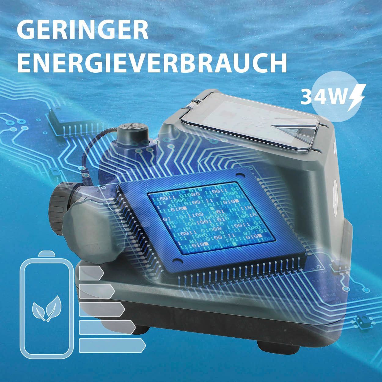 Gre Salzwassersystem »Salz-Elektrolyse System«, (Set), Salzelektrolyse für Pools bis zu 25m3