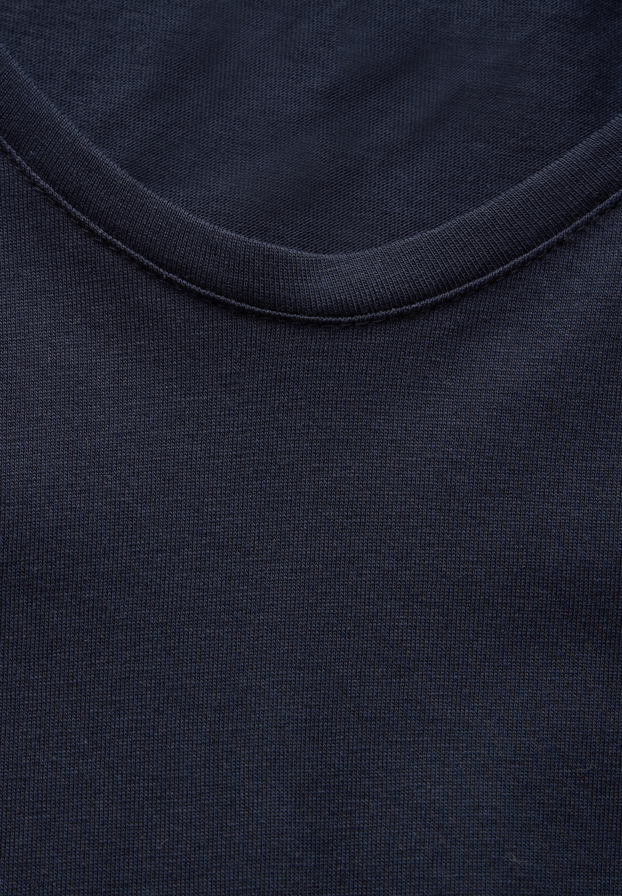 STREET ONE Langarmshirt, mit abgerundetem V-Ausschnitt