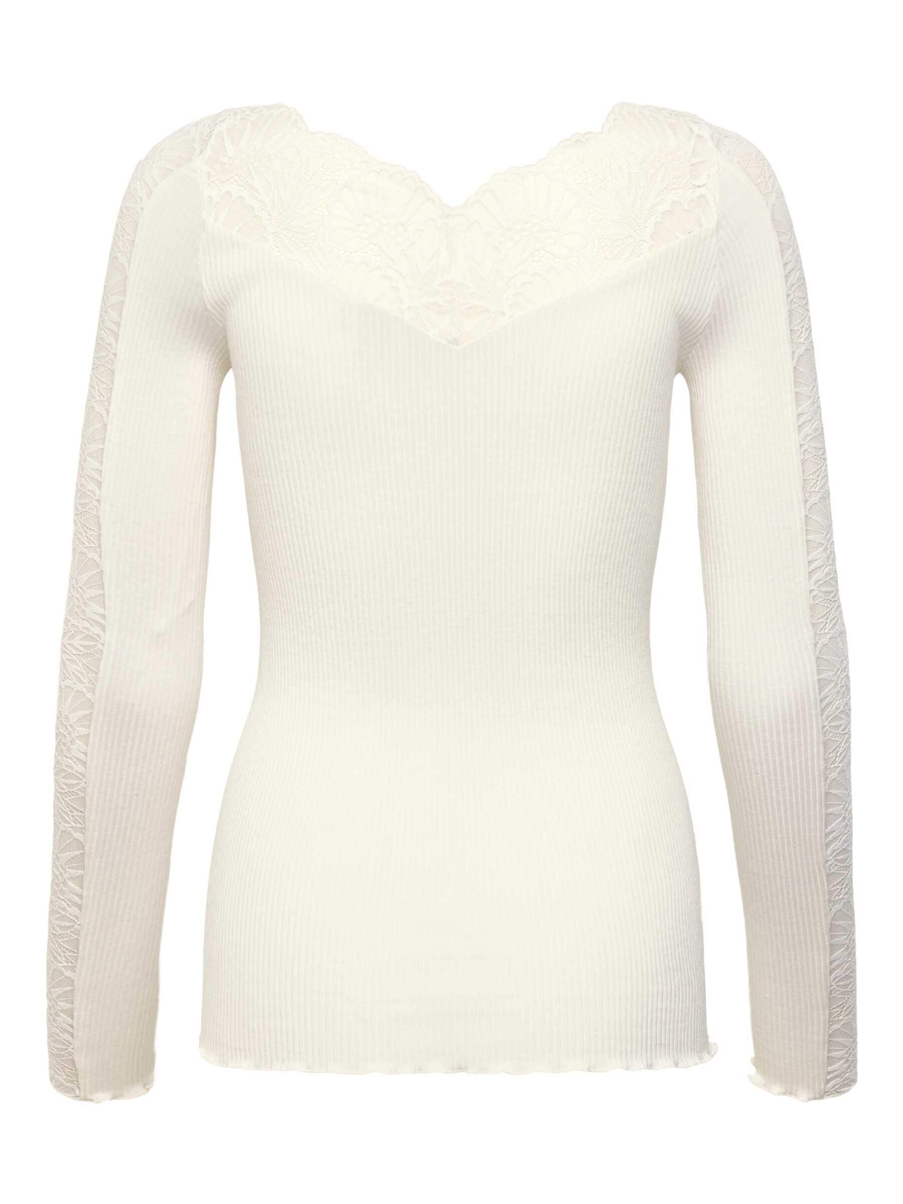 rosemunde Spitzenshirt »Beatha lace longsleeve mit Seide« elastisch weiche Vintage-Spitze am Ausschnitt und entlang der Ärmel
