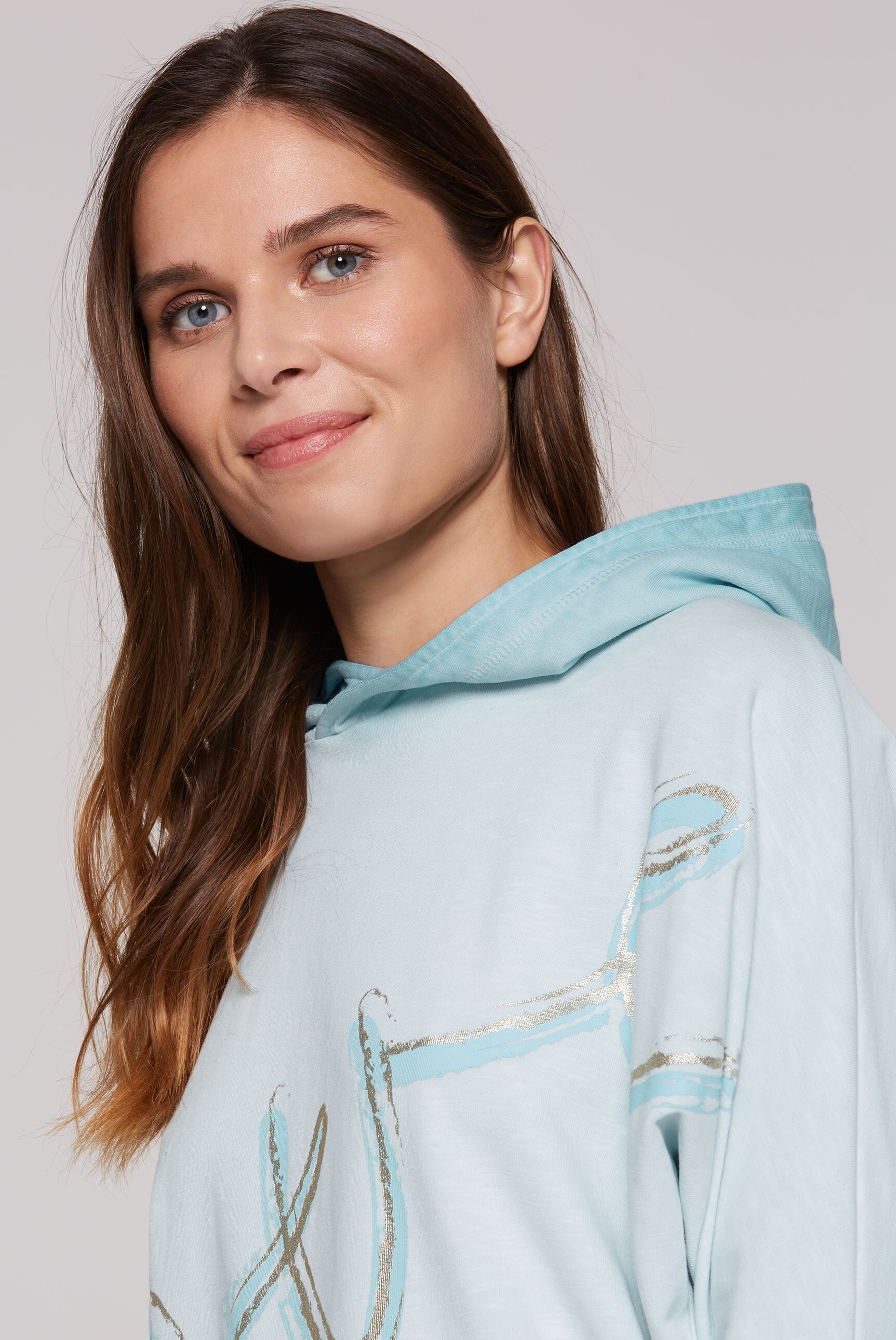 SOCCX Kapuzensweatshirt, mit Fledermausärmeln