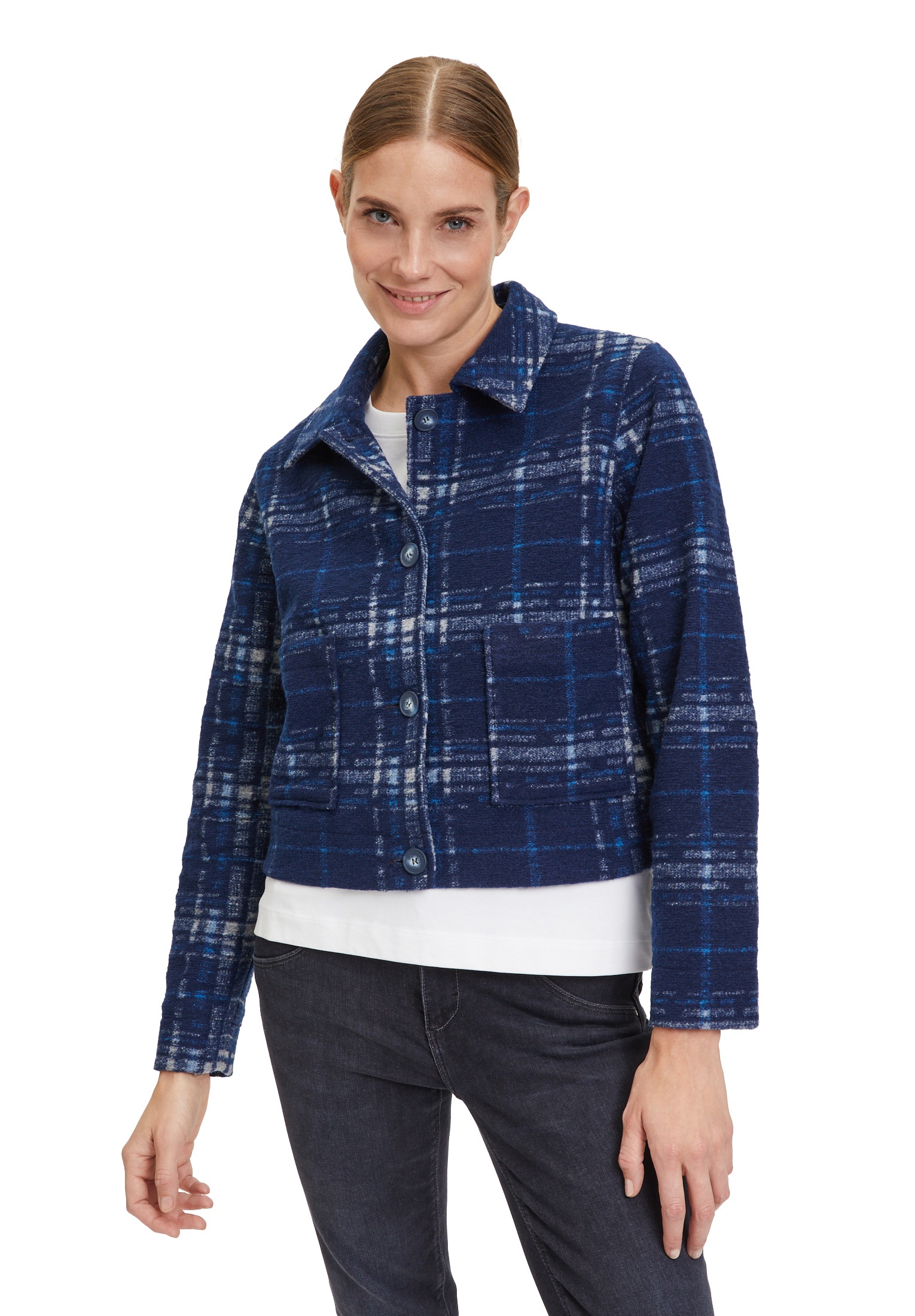 Betty&Co Jackenblazer "Betty & Co Wolljacke langarm", Muster