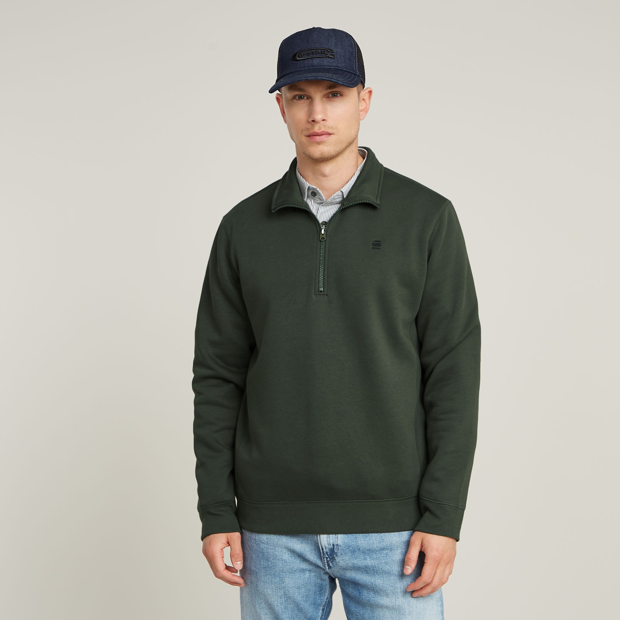 G-STAR Sweatshirt "Premium Core Half Zip" mit Stehkragen günstig online kaufen